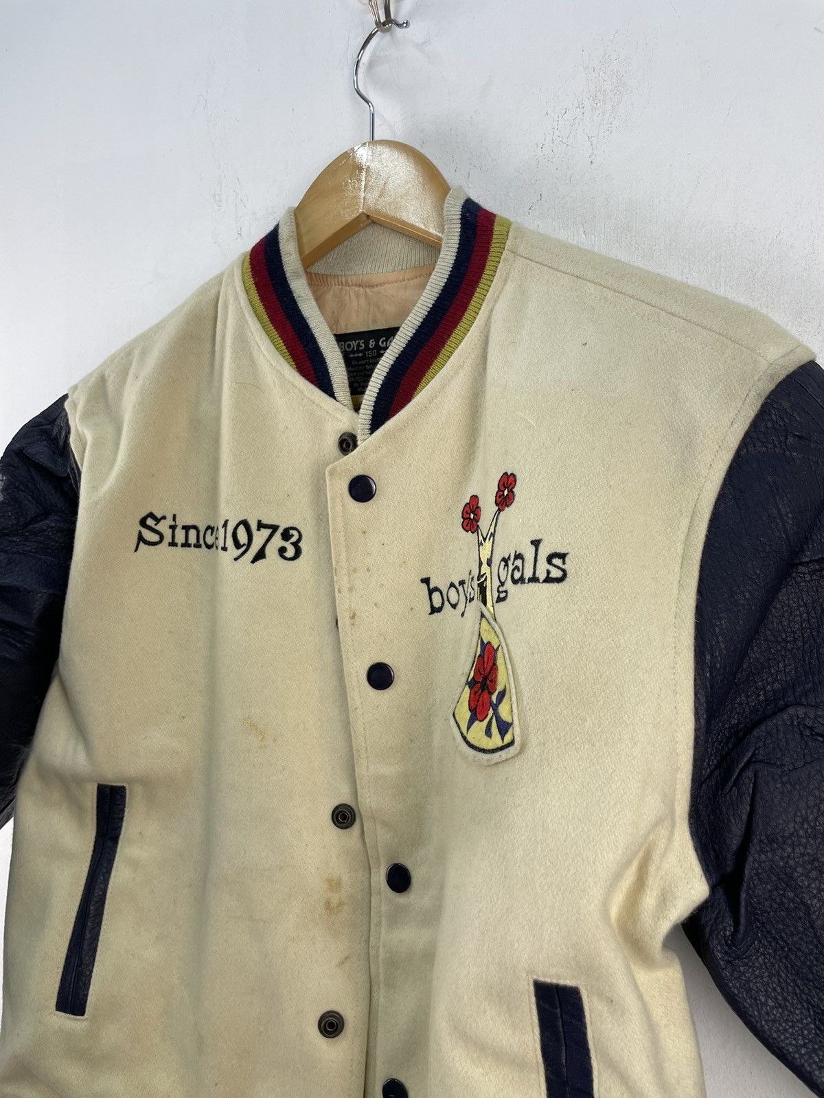 Japanese Brand Vintage 80s Batsu Varsity Leather Jacket Size Small Size S / US 4 / IT 40 - 7 Thumbnail