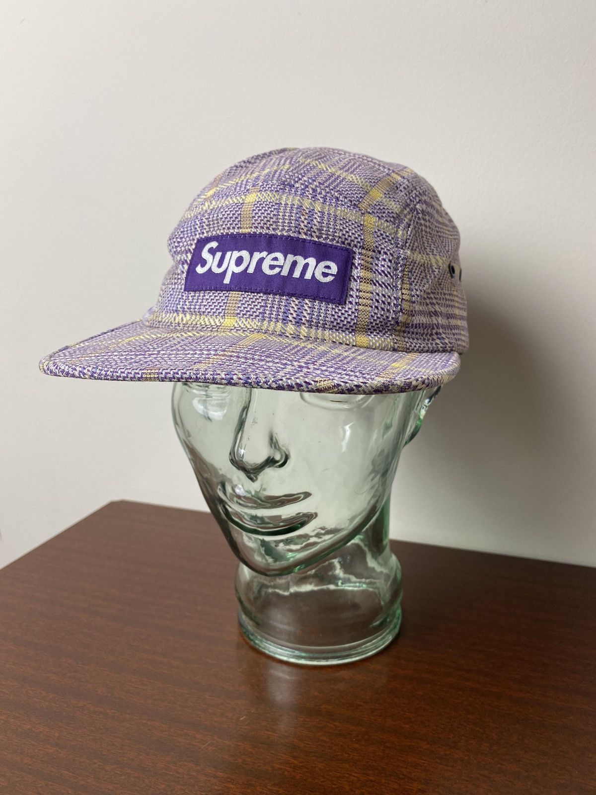 Supreme Supreme Purple Plaid Box Logo Hat Size ONE SIZE - 2 Thumbnail