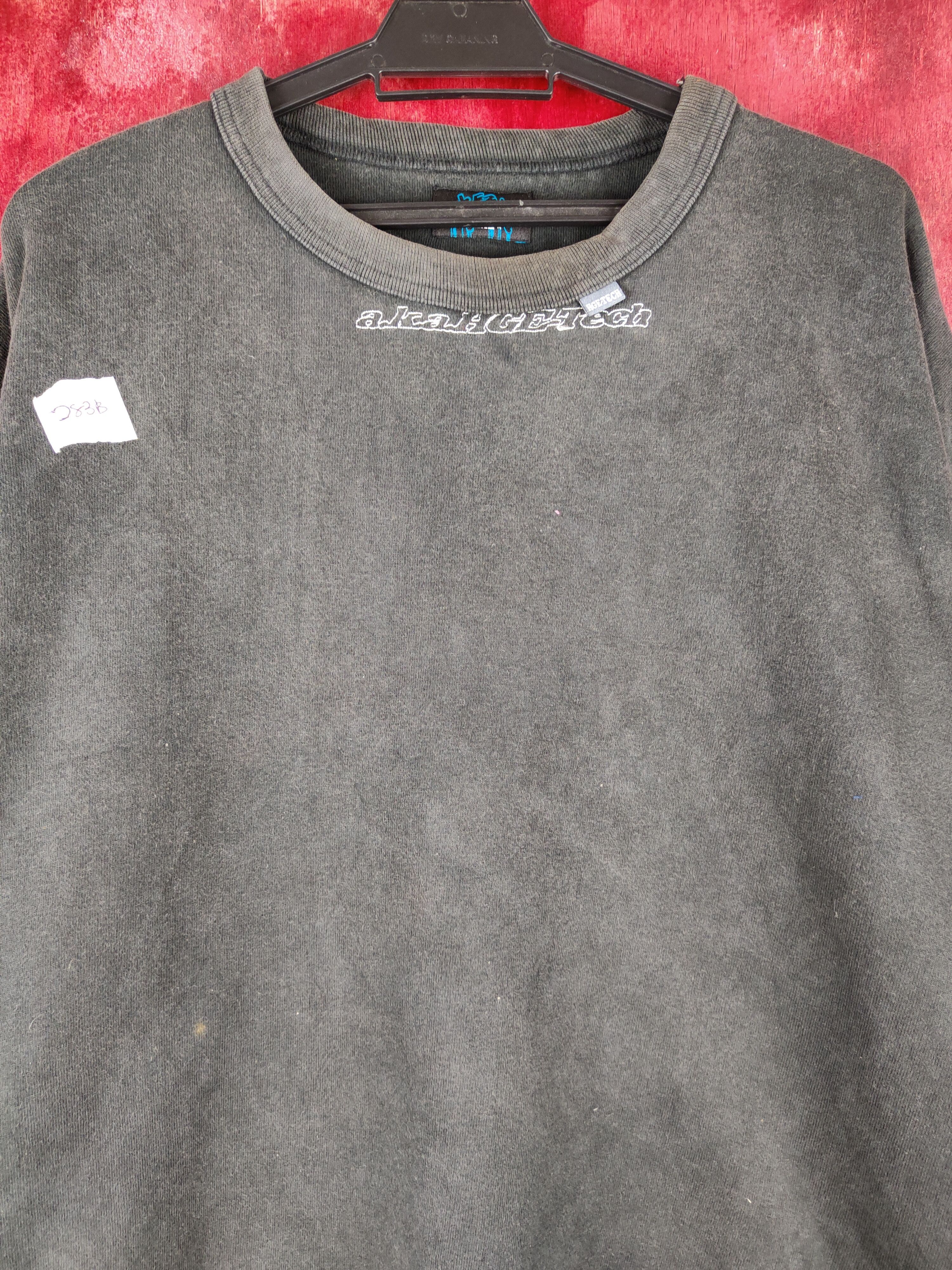 Japanese Brand a k.a.hye-tech Black Faded Sweatshirt #283B Size US XXL / EU 58 / 5 - 2 Thumbnail