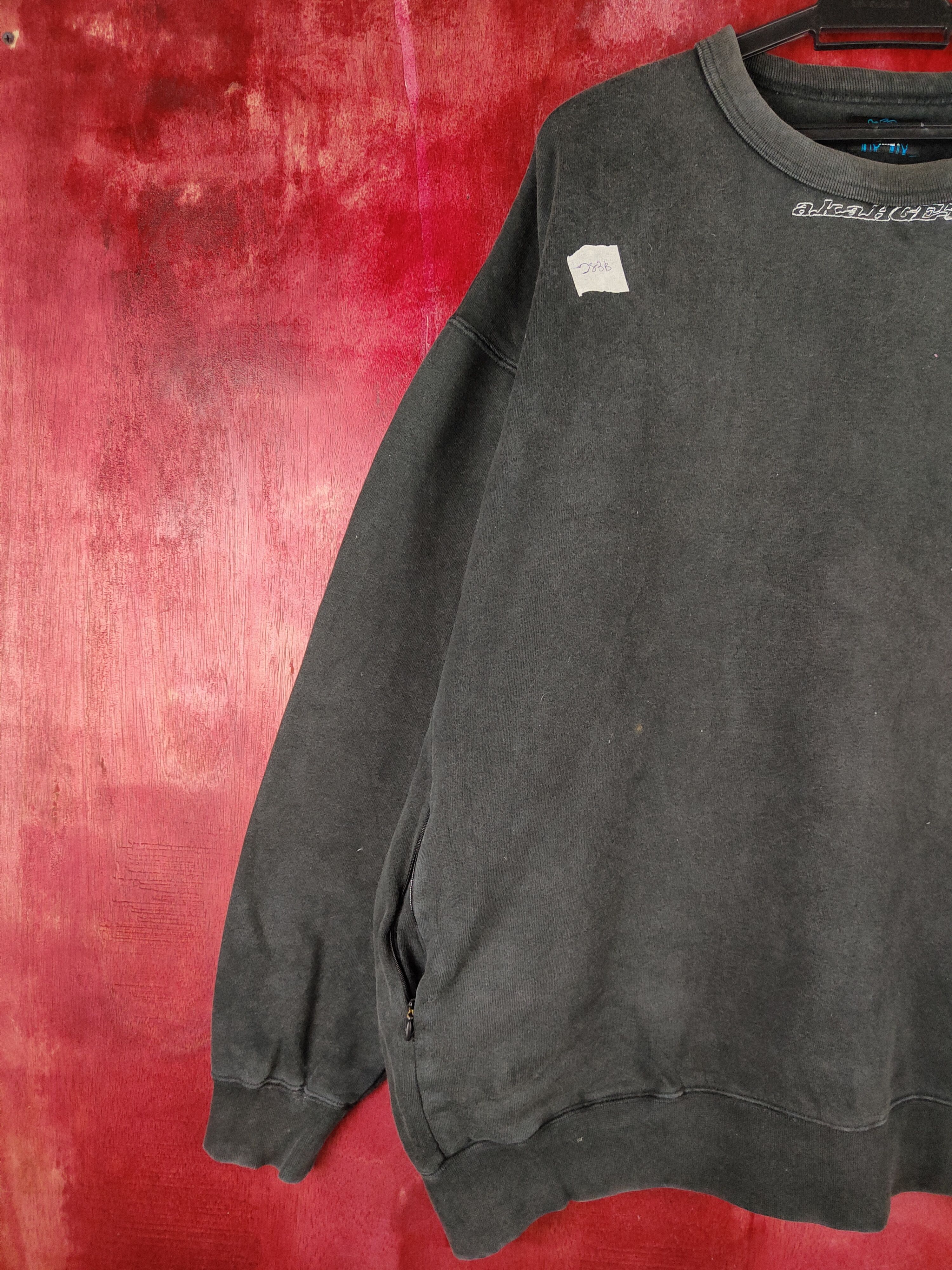 Japanese Brand a k.a.hye-tech Black Faded Sweatshirt #283B Size US XXL / EU 58 / 5 - 4 Thumbnail