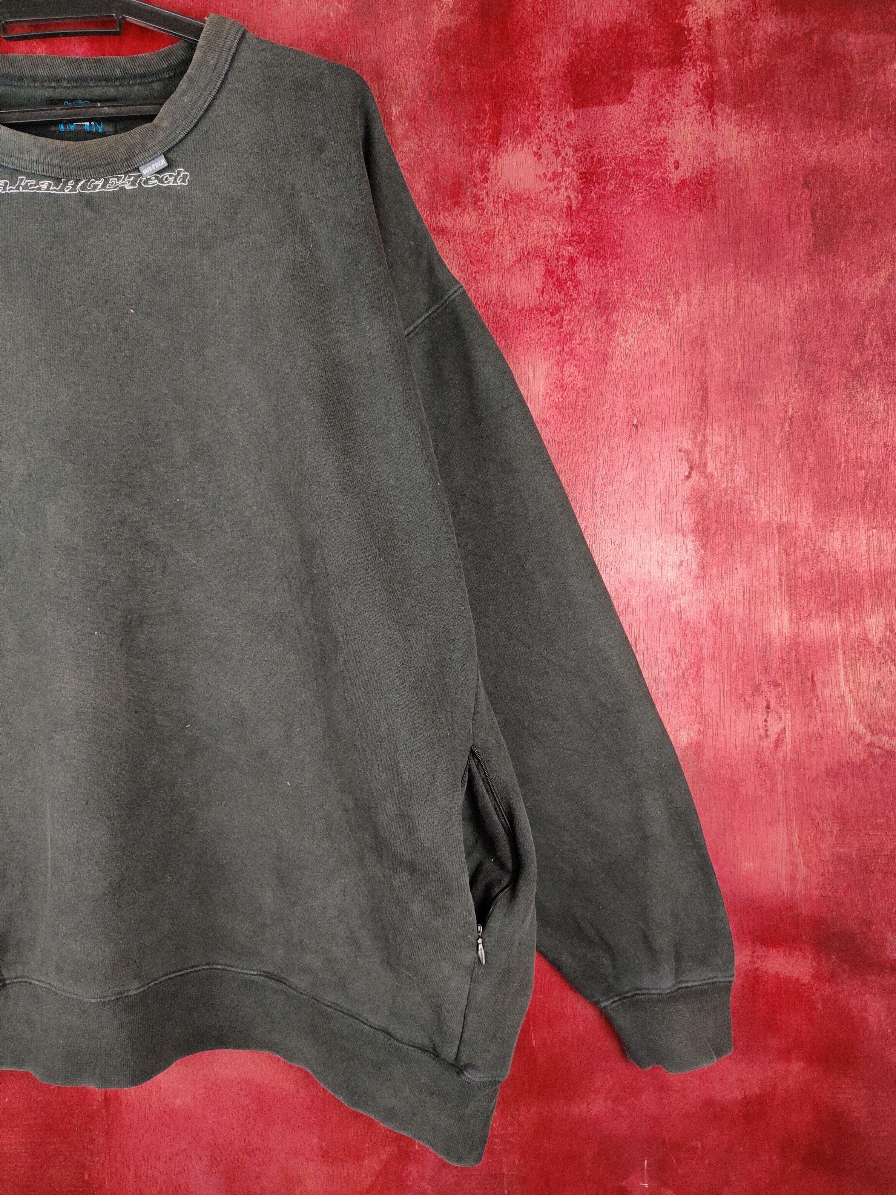 Japanese Brand a k.a.hye-tech Black Faded Sweatshirt #283B Size US XXL / EU 58 / 5 - 6 Thumbnail