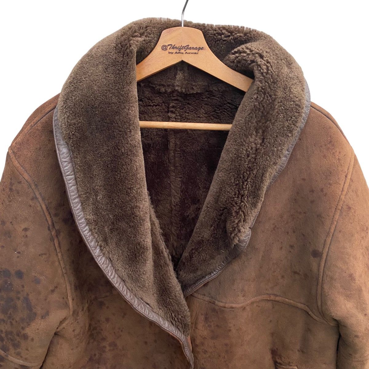 Designer × Vintage Vintage Sherling/Sherpa Suede Leather Jacket Size US L / EU 52-54 / 3 - 2 Thumbnail
