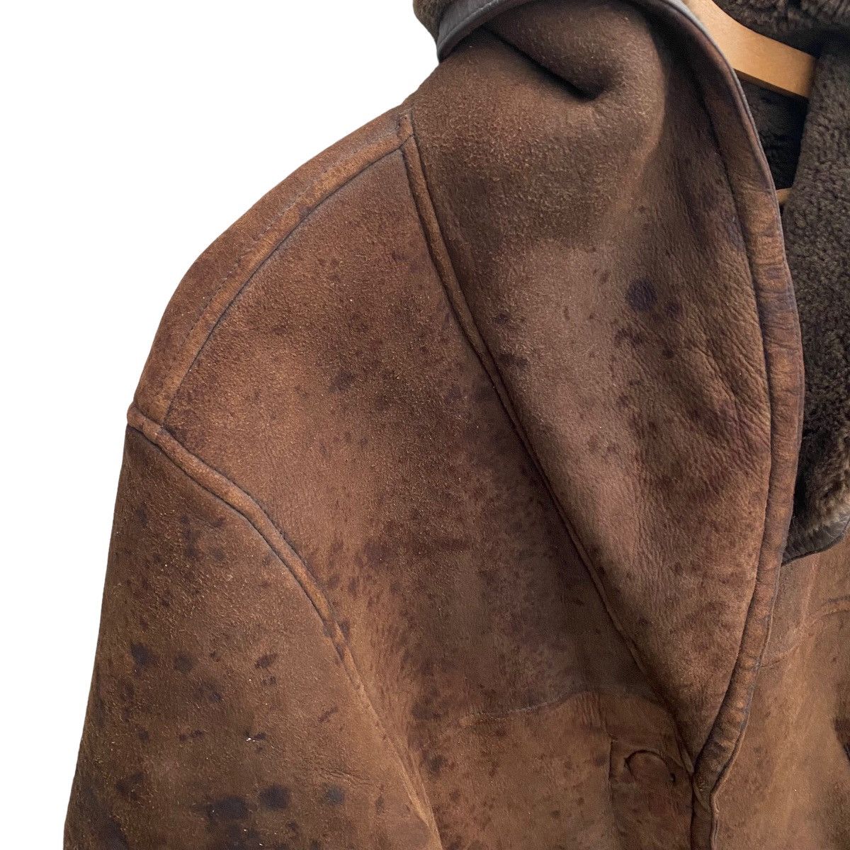 Designer × Vintage Vintage Sherling/Sherpa Suede Leather Jacket Size US L / EU 52-54 / 3 - 4 Thumbnail