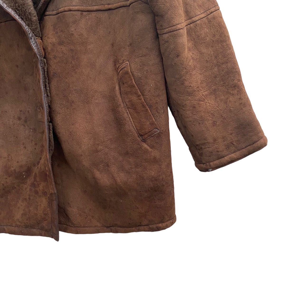Designer × Vintage Vintage Sherling/Sherpa Suede Leather Jacket Size US L / EU 52-54 / 3 - 3 Thumbnail