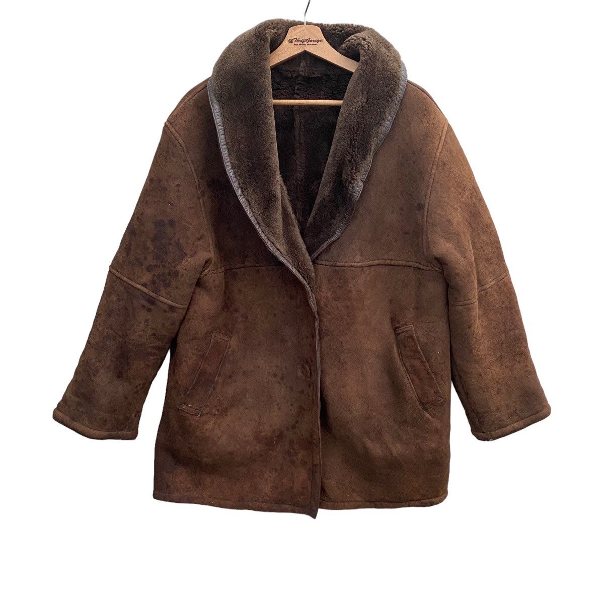 Designer × Vintage Vintage Sherling/Sherpa Suede Leather Jacket Size US L / EU 52-54 / 3 - 1 Thumbnail