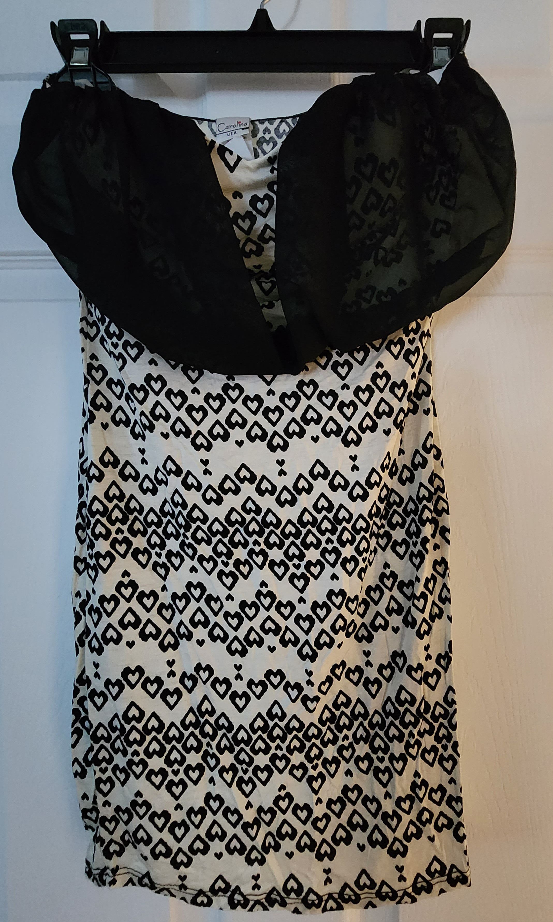Other Carolina Black & White Hearts Sweetheart Strapless Dress S Size S / US 4 / IT 40 - 1 Thumbnail