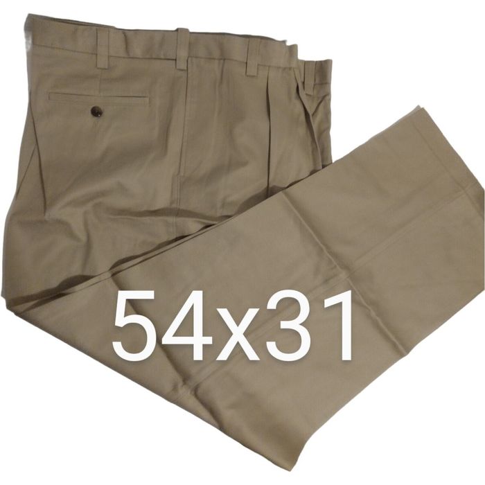 St. Johns Bay 54x31 St. John Men's Dress Pants Pleated Slacks Tan ...