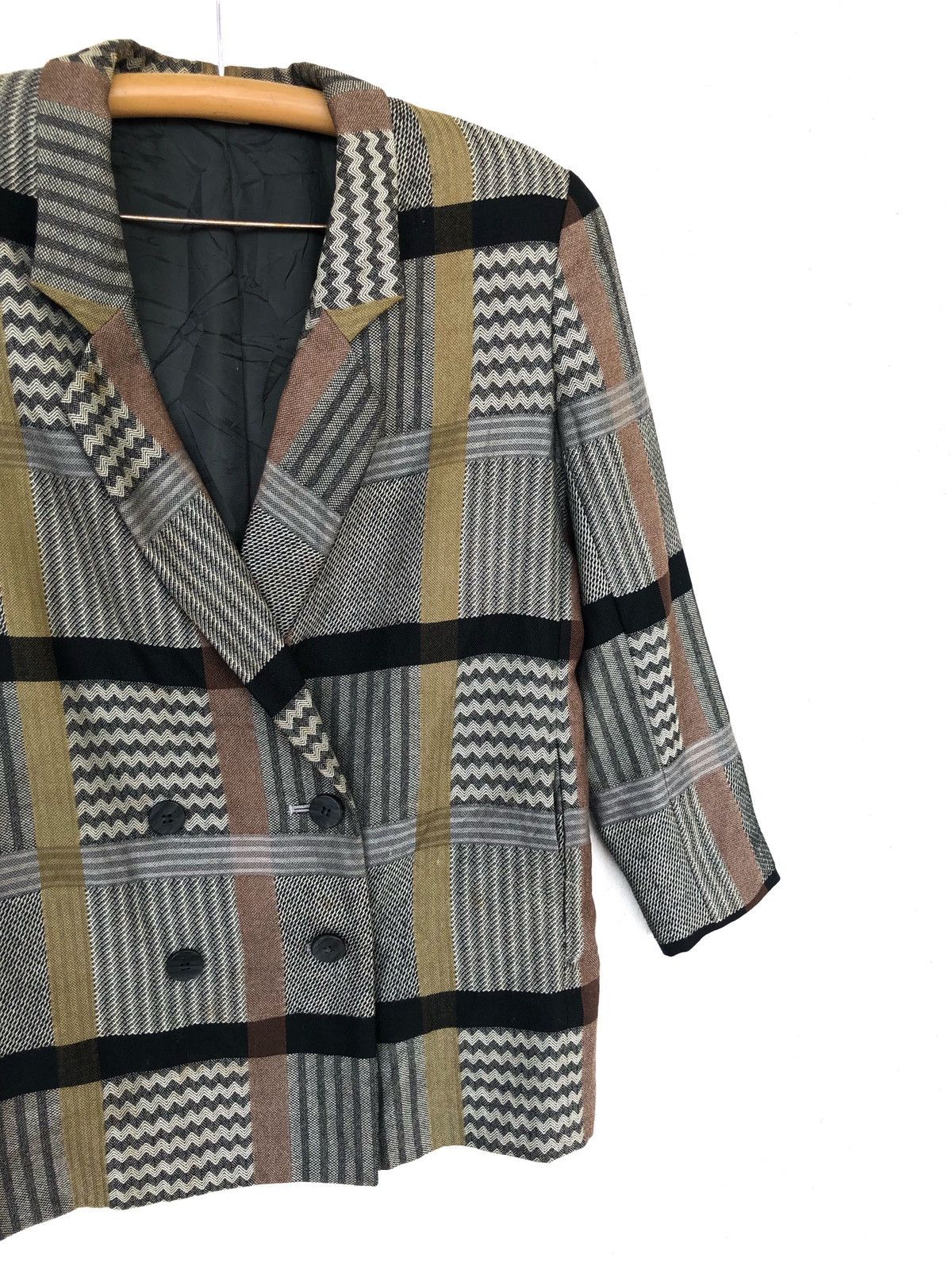 Art Comes First Mine Coco 🇯🇵 Beauty Patchwork Double Breast Blazer Size US M / EU 48-50 / 2 - 3 Thumbnail
