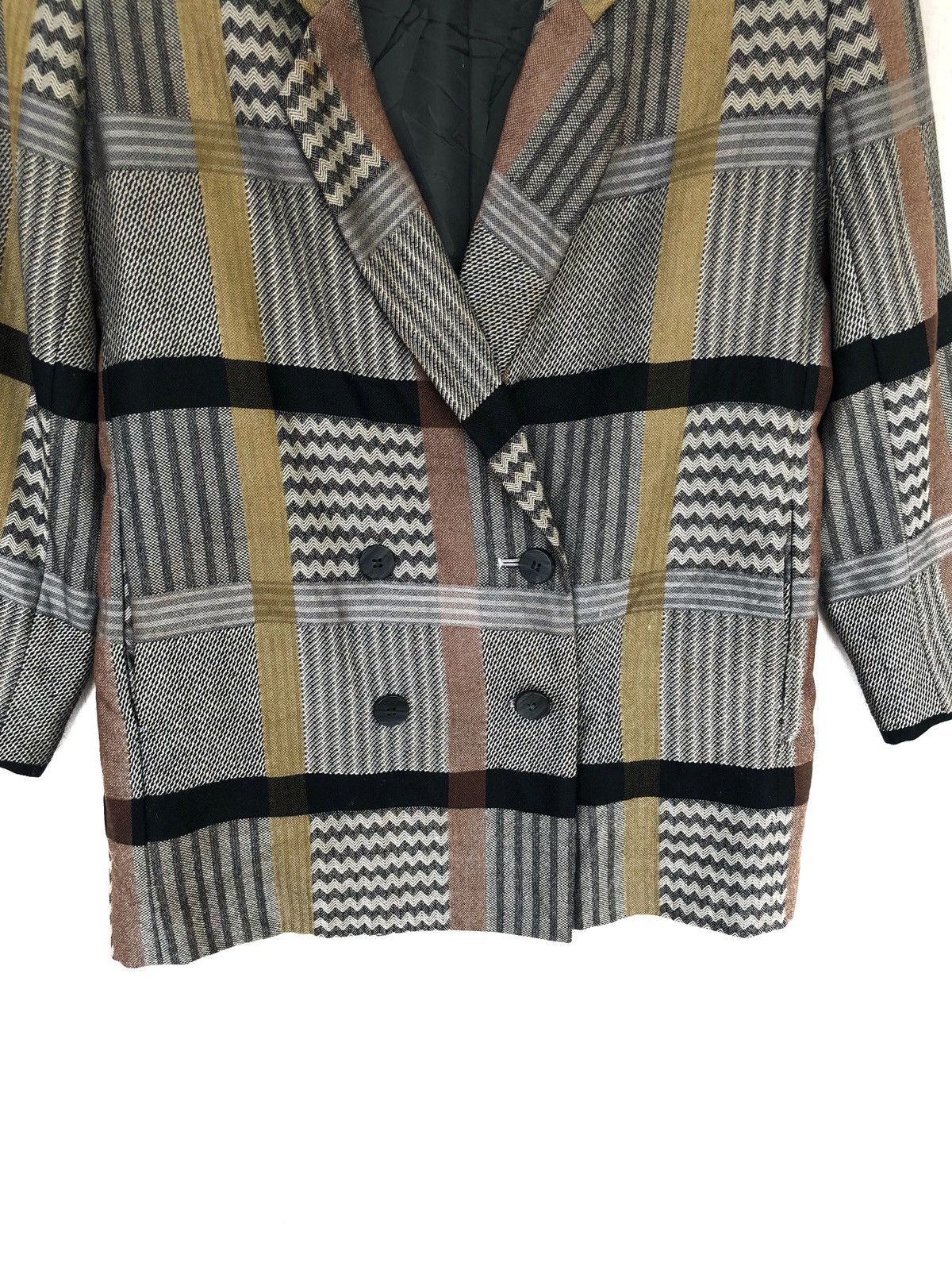 Art Comes First Mine Coco 🇯🇵 Beauty Patchwork Double Breast Blazer Size US M / EU 48-50 / 2 - 4 Thumbnail