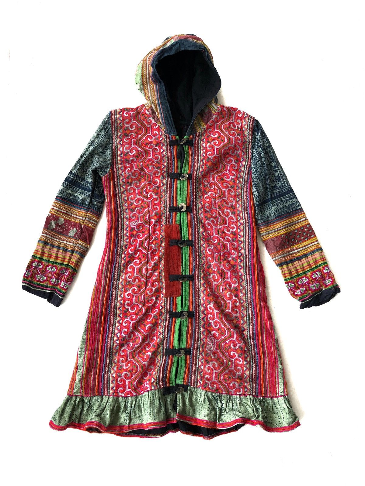 Handmade 🇯🇵 Beauty Fabric Patchwork Handmade Hoodie Jacket Size US S / EU 44-46 / 1 - 2 Thumbnail