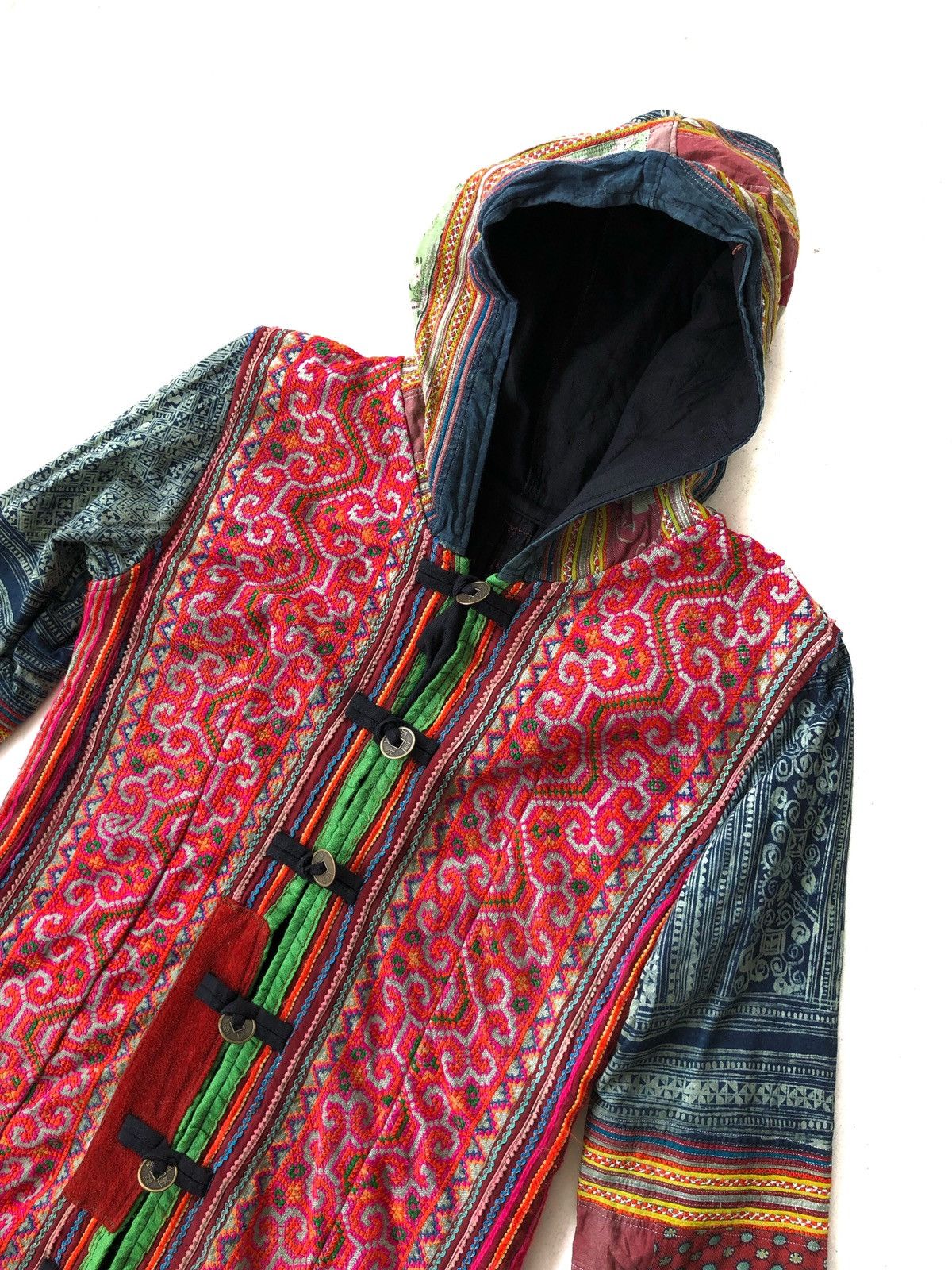 Handmade 🇯🇵 Beauty Fabric Patchwork Handmade Hoodie Jacket Size US S / EU 44-46 / 1 - 1 Thumbnail