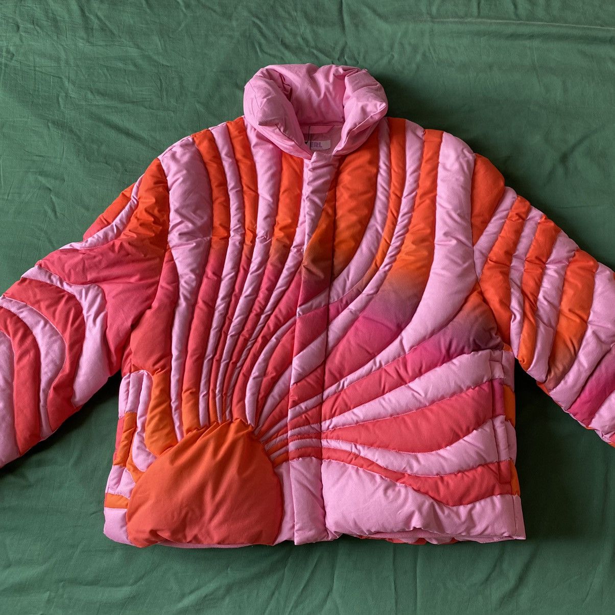 ERL ERL Pink Sunset Quilted Puffer Jacket Size US XL / EU 56 / 4 - 1 Thumbnail
