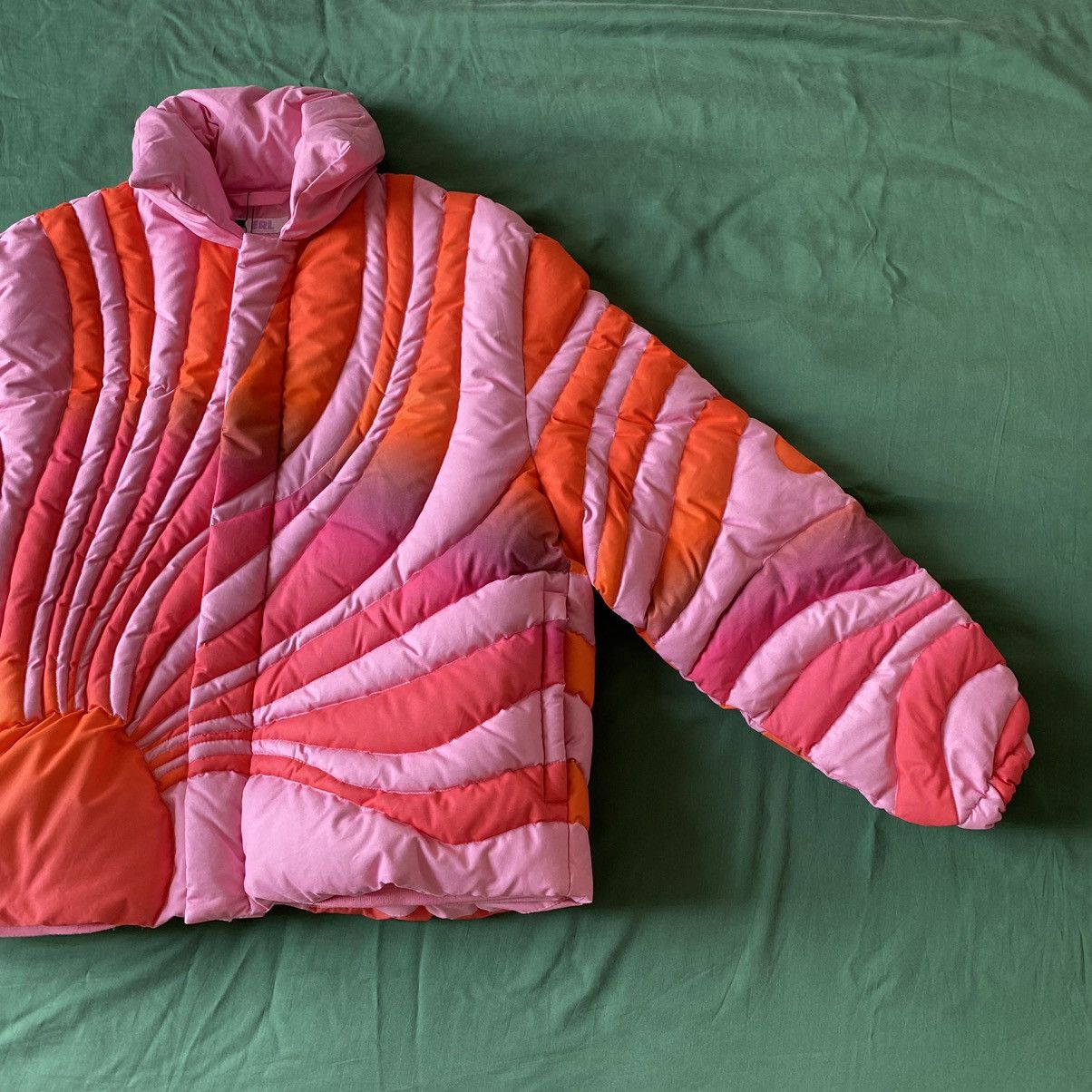 ERL ERL Pink Sunset Quilted Puffer Jacket Size US XL / EU 56 / 4 - 4 Thumbnail