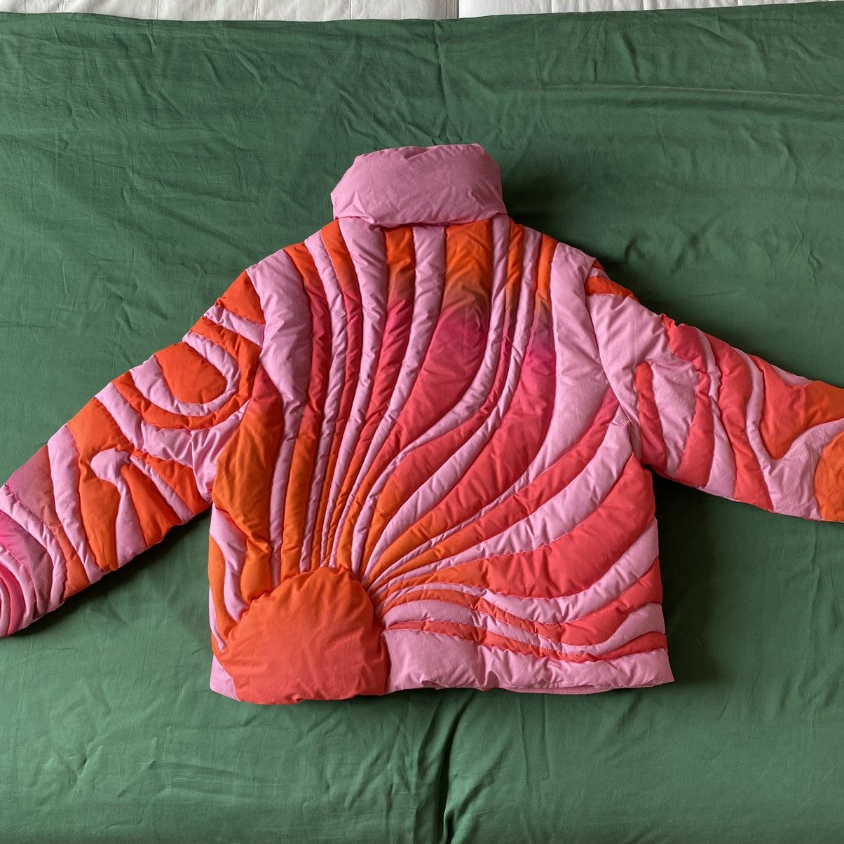 ERL ERL Pink Sunset Quilted Puffer Jacket Size US XL / EU 56 / 4 - 2 Thumbnail