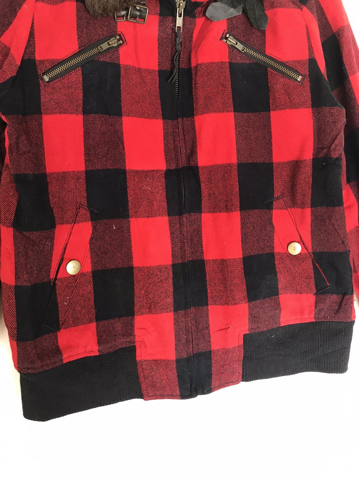 Seditionaries Vintage Sherpa Jacket Red Tartan Plaid Seditionaries Punk Size S / US 4 / IT 40 - 5 Thumbnail