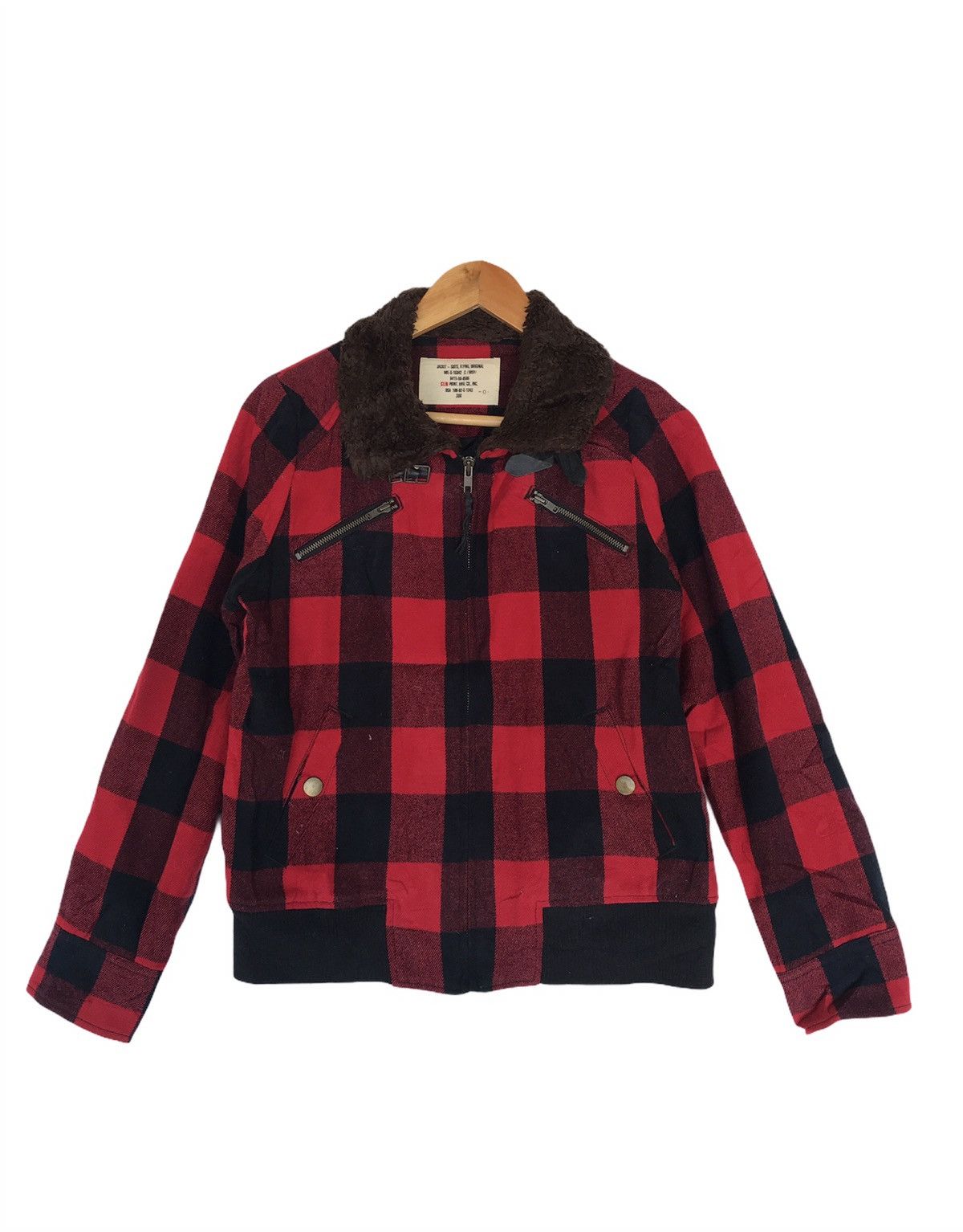 Seditionaries Vintage Sherpa Jacket Red Tartan Plaid Seditionaries Punk Size S / US 4 / IT 40 - 1 Thumbnail
