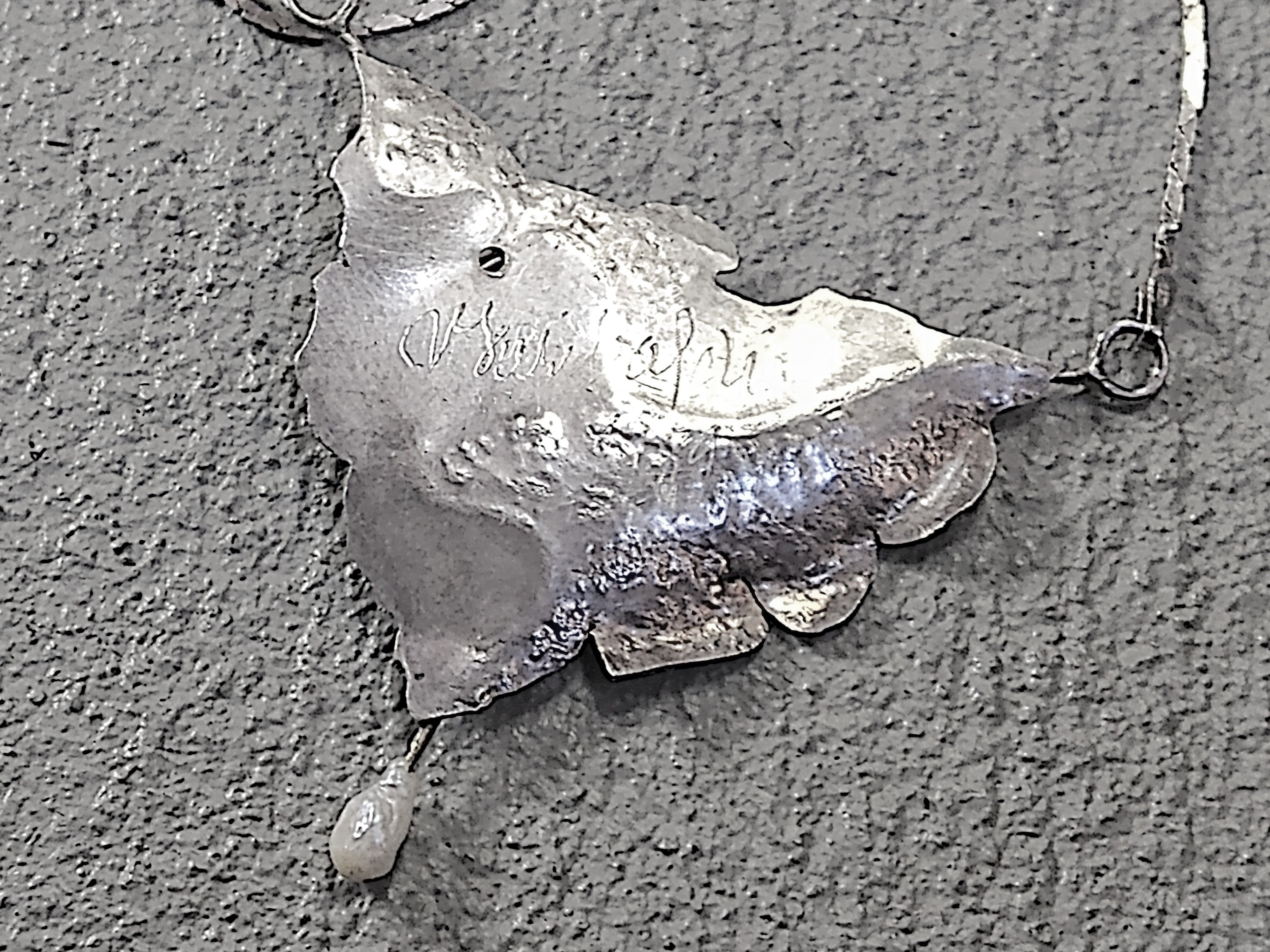 Other Vintage Sterling Silver Choker Necklace Purple Glass 16" Size ONE SIZE - 8 Thumbnail