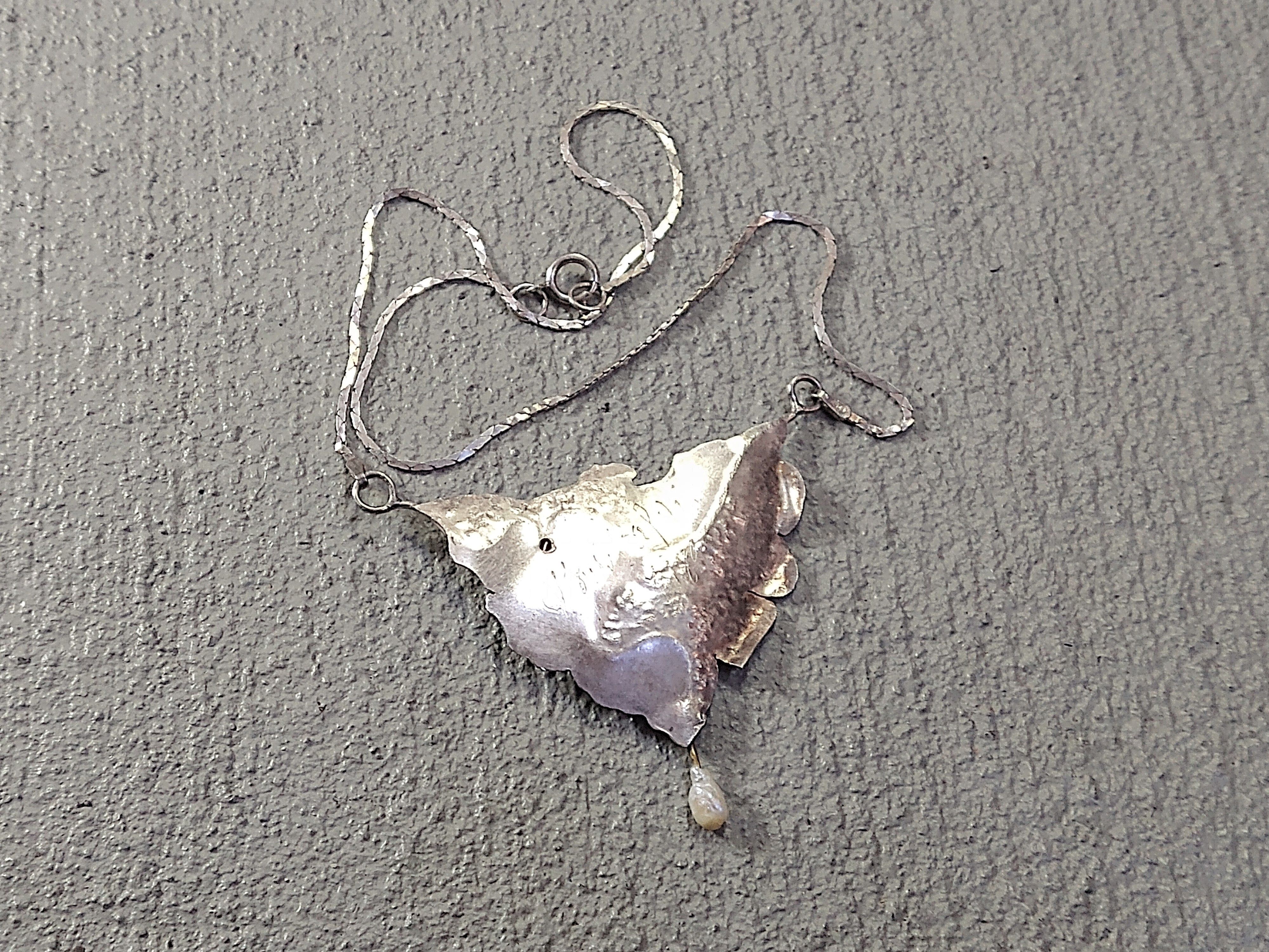 Other Vintage Sterling Silver Choker Necklace Purple Glass 16" Size ONE SIZE - 7 Thumbnail