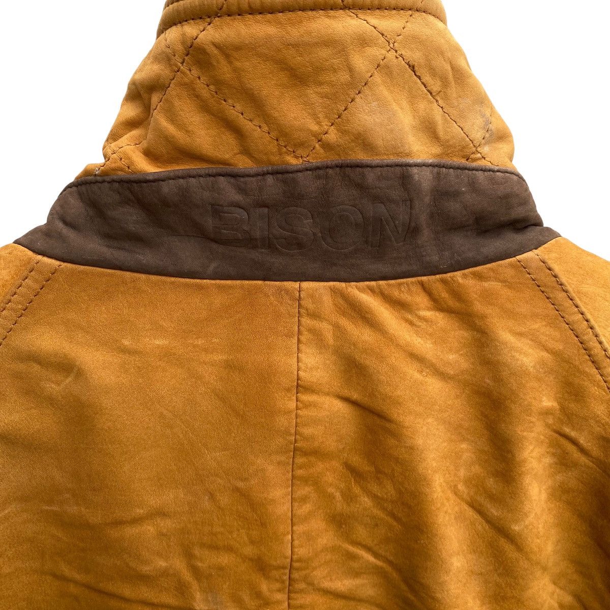 Japanese Brand × Vintage Vtg Bison Club Scandinavia Drawstring Suede Leather Jacket Size US XL / EU 56 / 4 - 9 Thumbnail