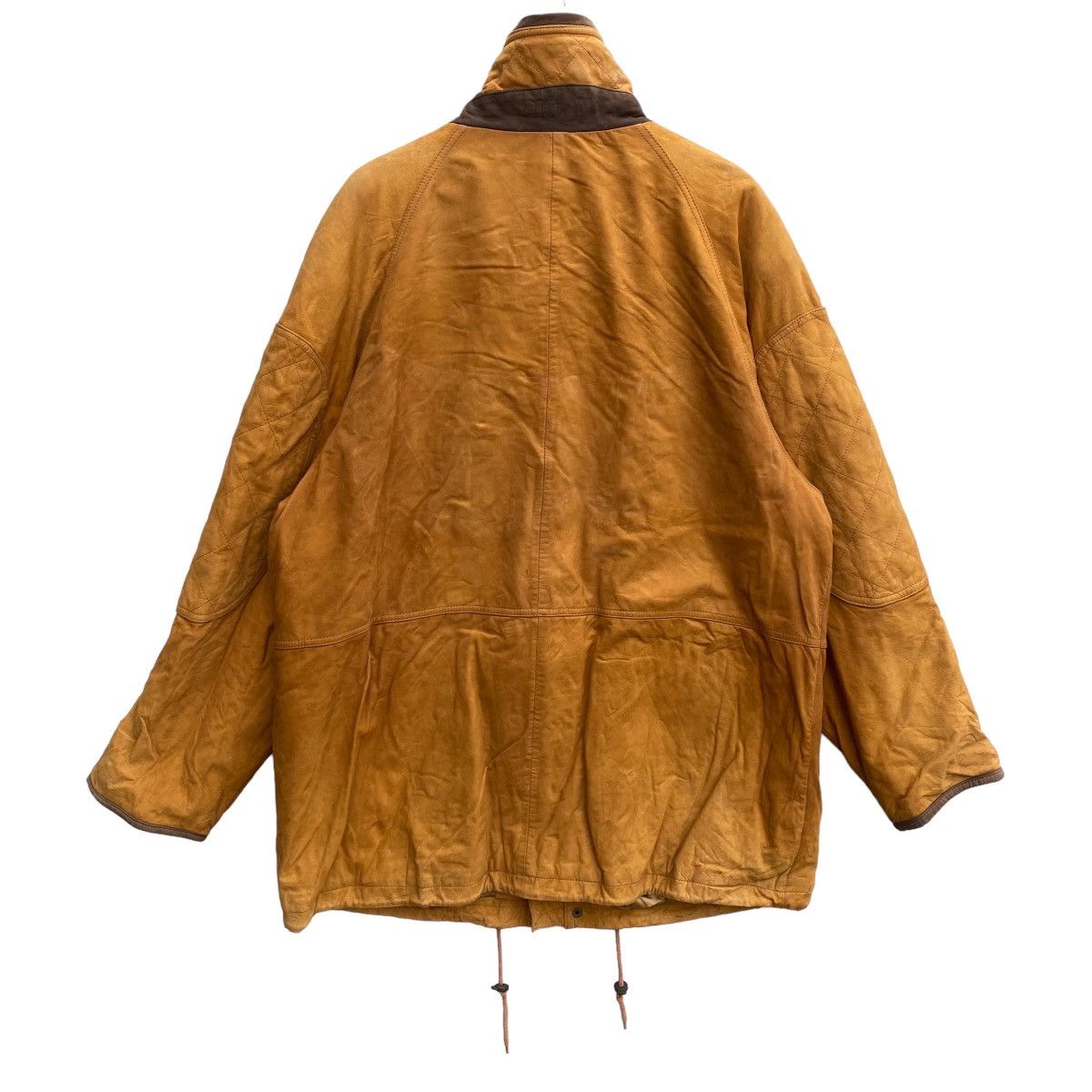 Japanese Brand × Vintage Vtg Bison Club Scandinavia Drawstring Suede Leather Jacket Size US XL / EU 56 / 4 - 8 Thumbnail