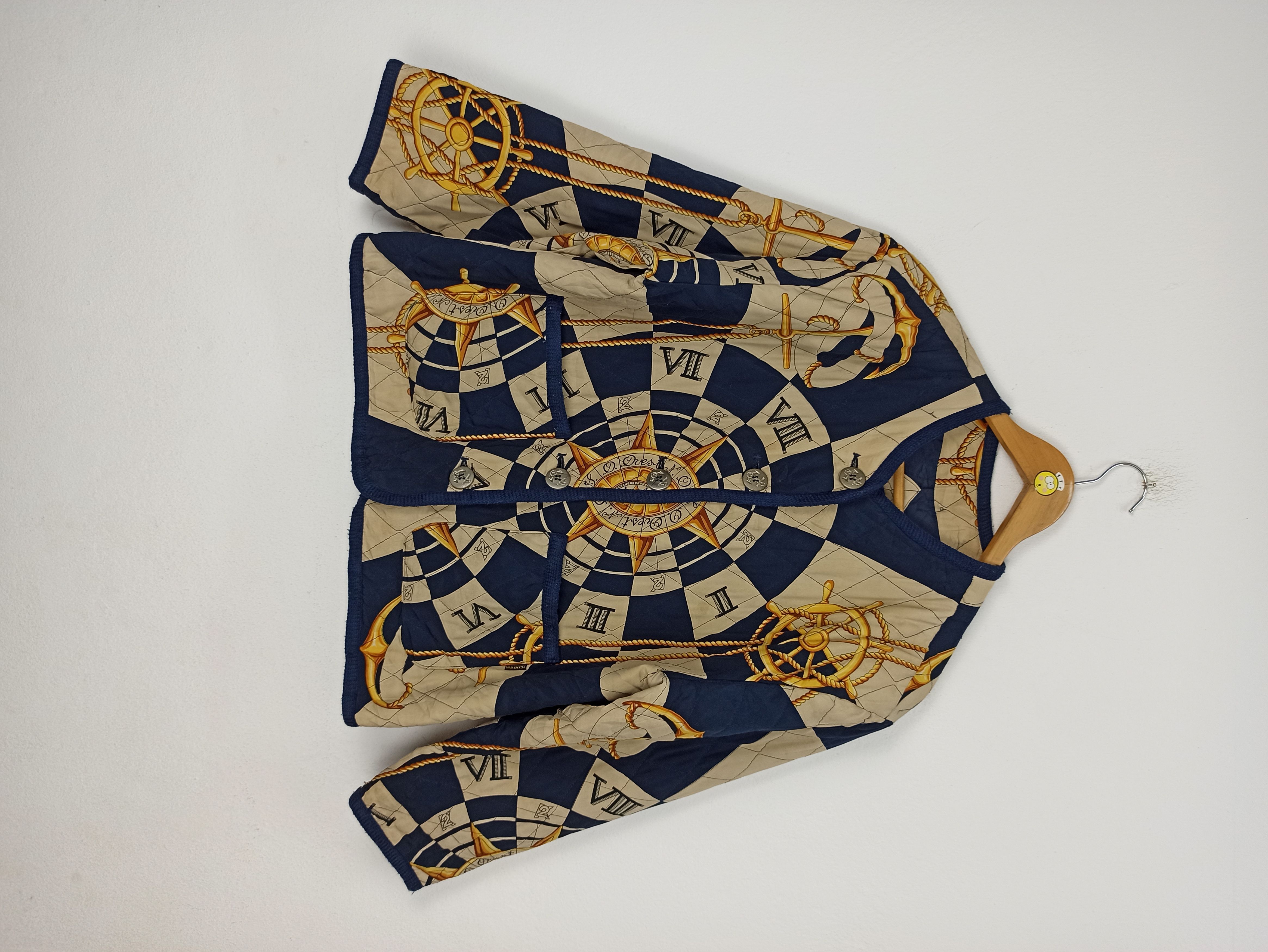 image of Vintage Jacket Designer Japanese K2 International in Blue/Gold, Men's (Size Medium)