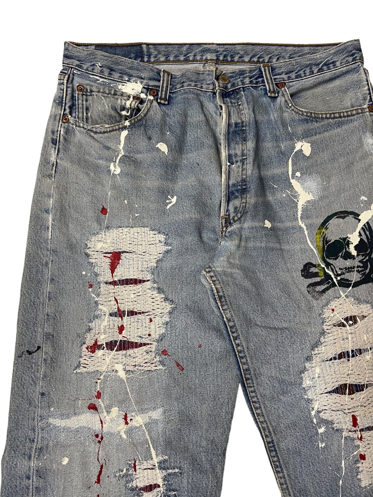 Levi's Vintage Clothing Vintage Levis Distressed Denim Size US 34 / EU 50 - 11 Thumbnail