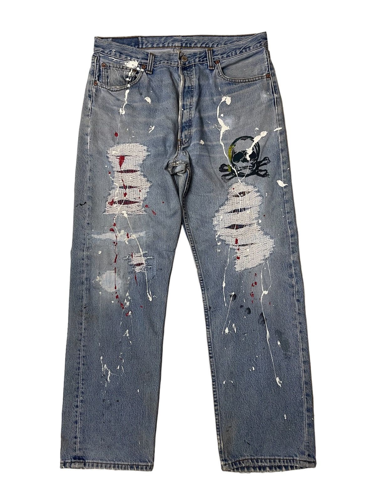 Levi's Vintage Clothing Vintage Levis Distressed Denim Size US 34 / EU 50 - 1 Thumbnail
