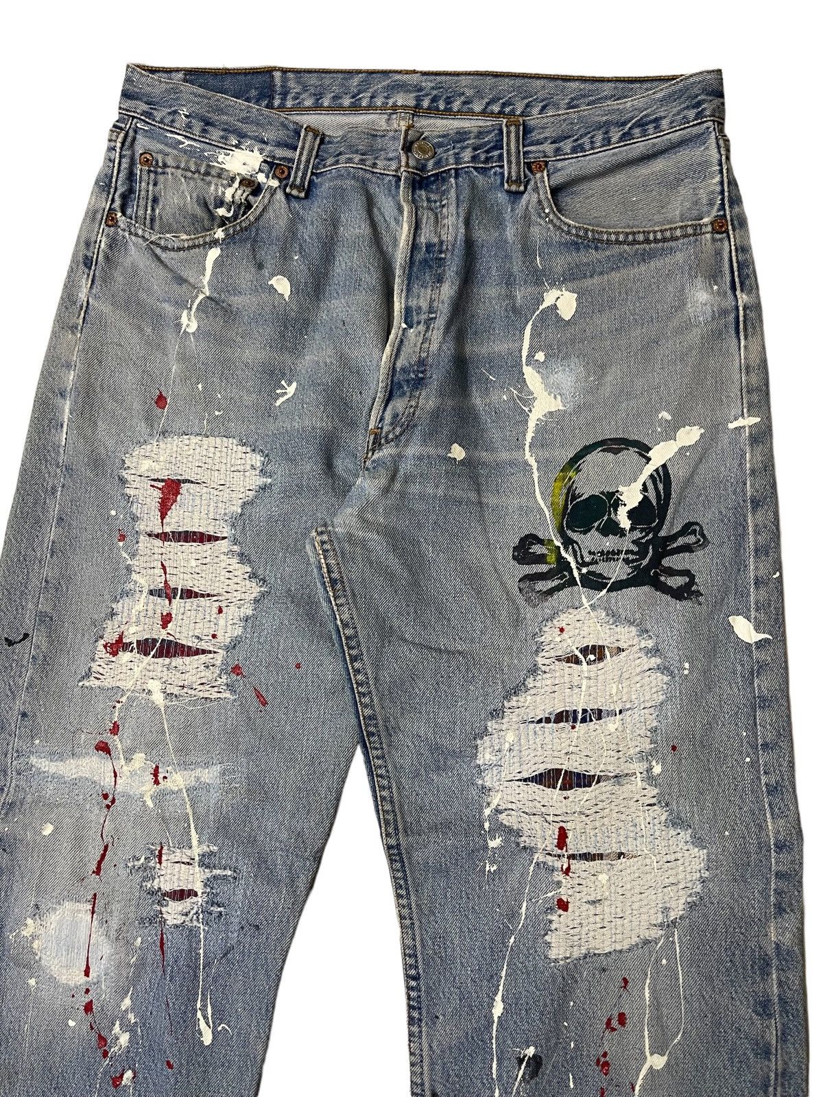 Levi's Vintage Clothing Vintage Levis Distressed Denim Size US 34 / EU 50 - 12 Thumbnail