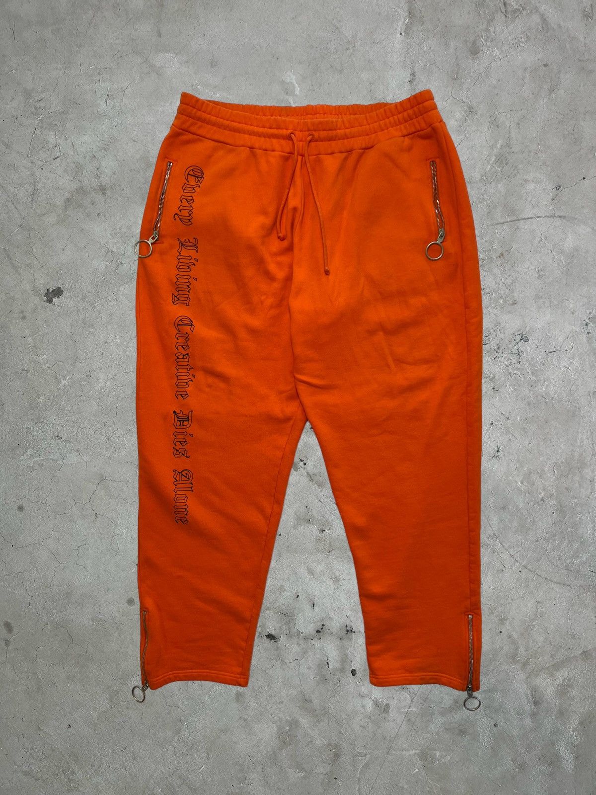 image of Off White x Vlone Off-White X Vlone Sweatpants in Orange, Men's (Size 38)