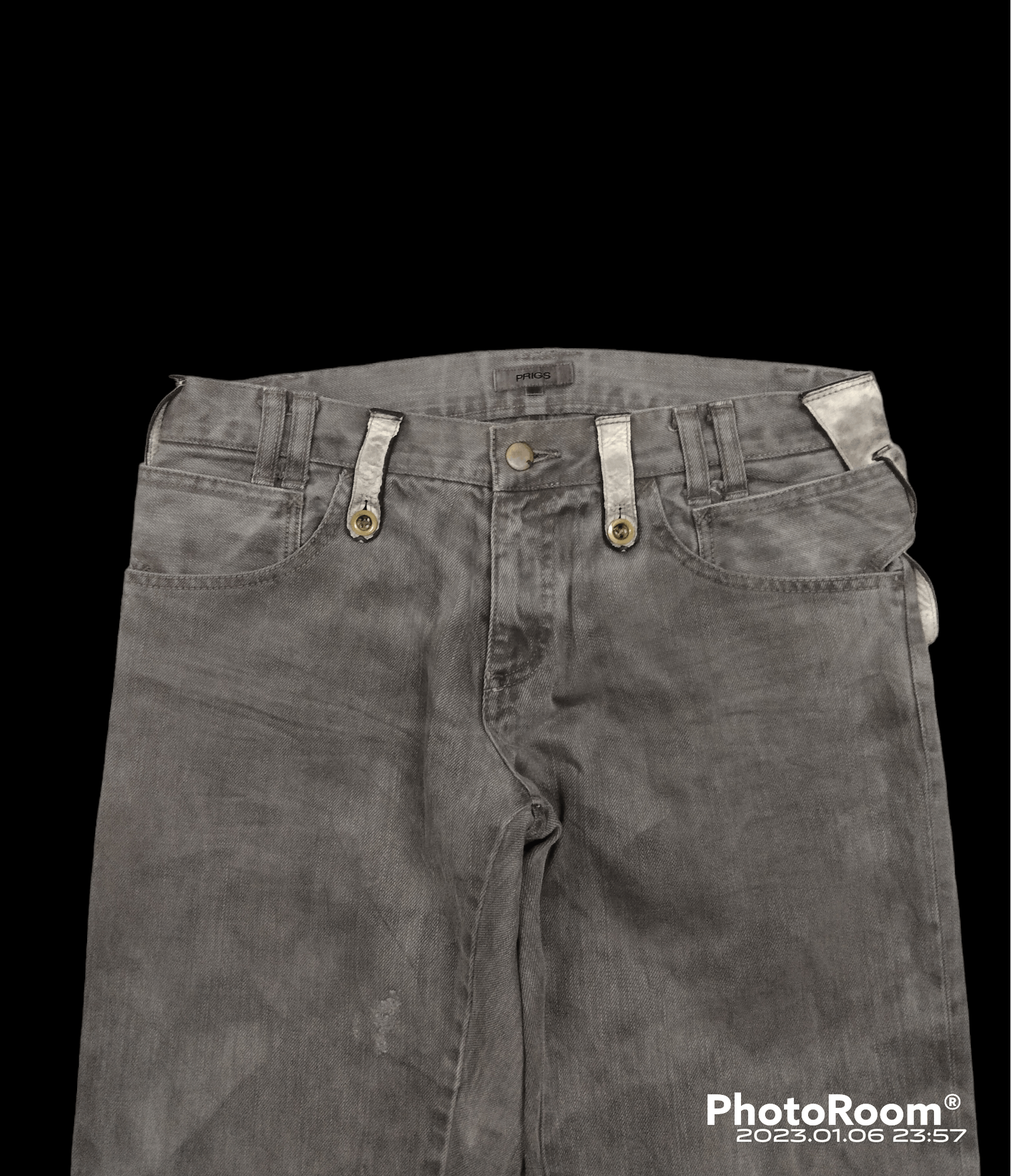 Japanese Brand SICK FADE GREY PRIGS DENIM PANTS Size US 31 - 3 Thumbnail