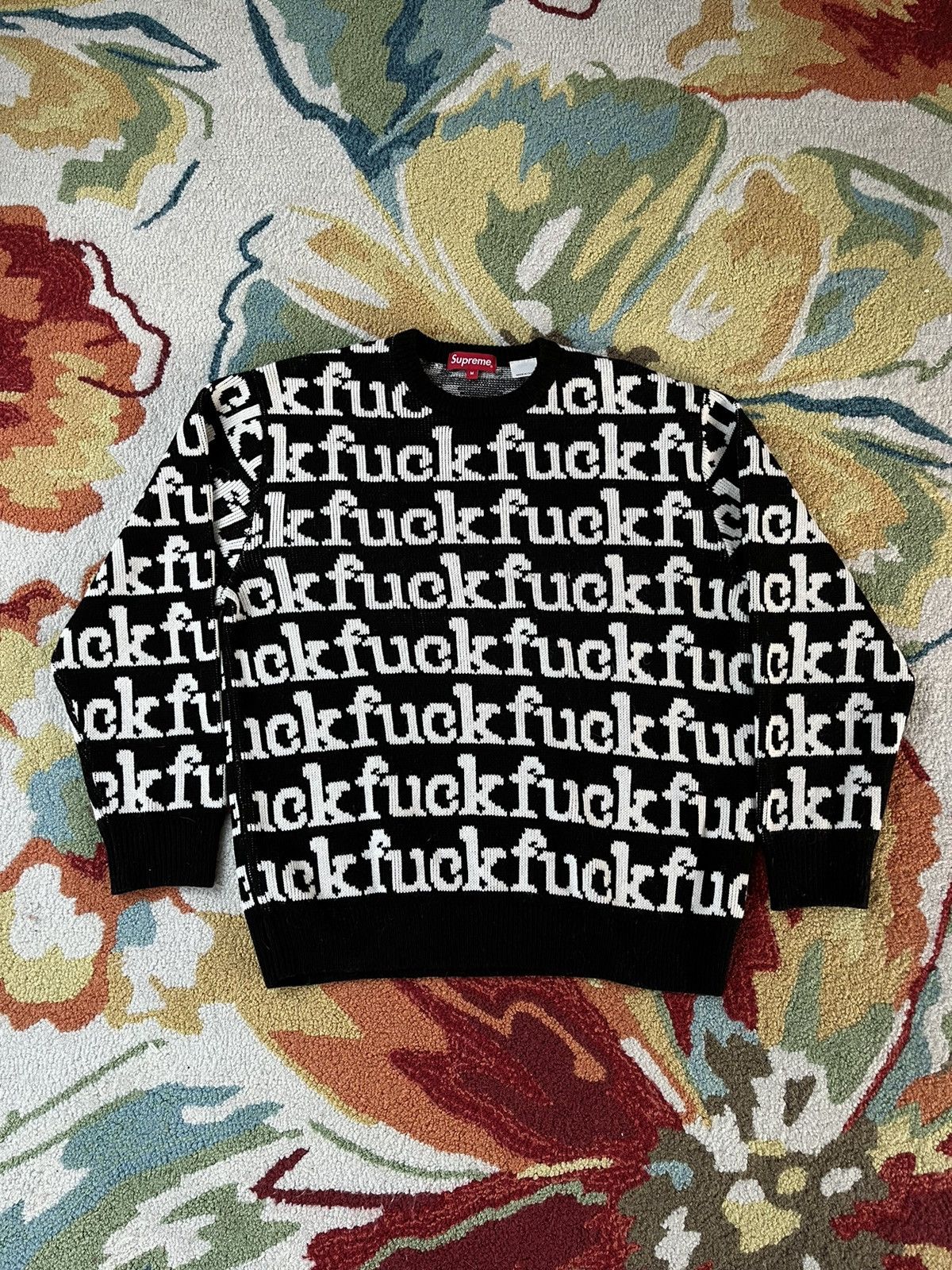 Supreme Supreme Fuck Sweater SS22 Black | Grailed