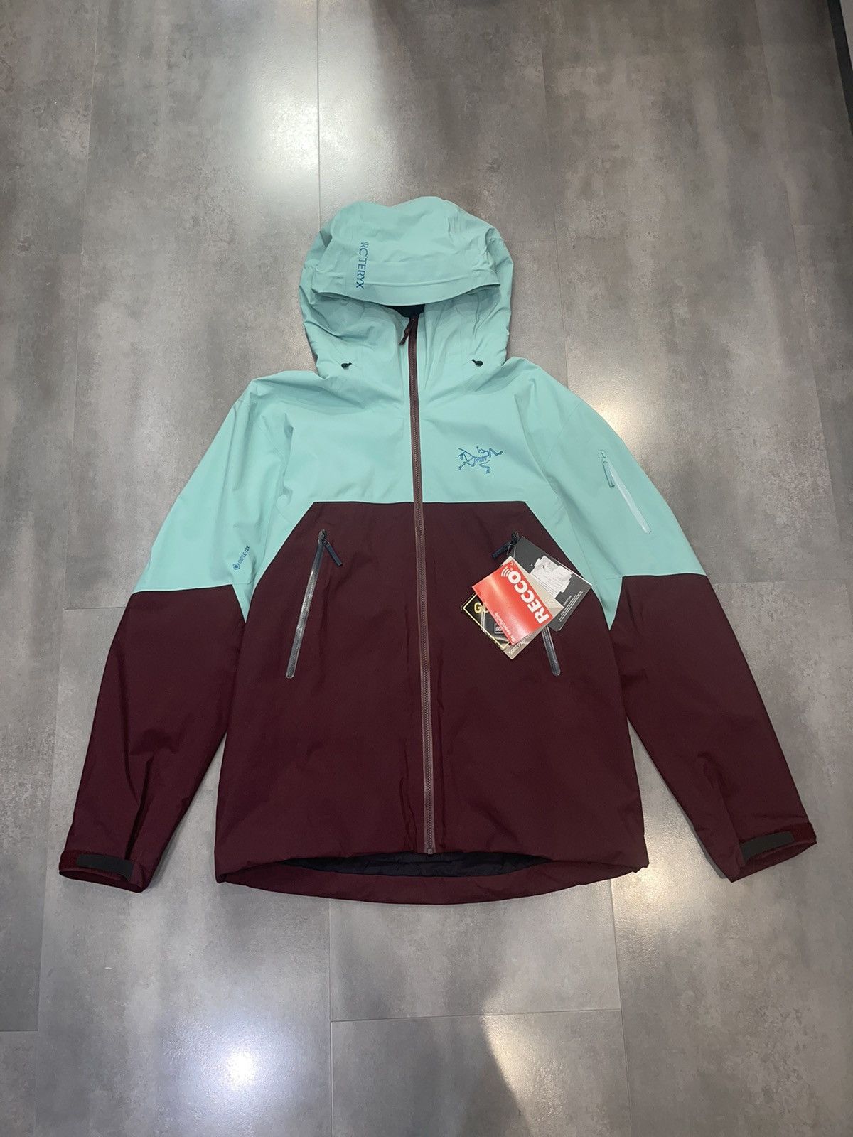 image of Arcteryx x Goretex dswt! Arc'teryx Rush Is Goretex Technical Multicolor Jacket in Turqoise Burgundy