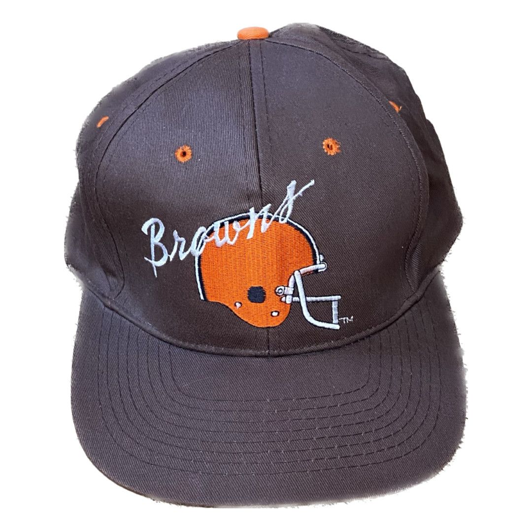 Vintage Vintage Cleveland Browns Snapback Hat Script Helmet Logo | Grailed