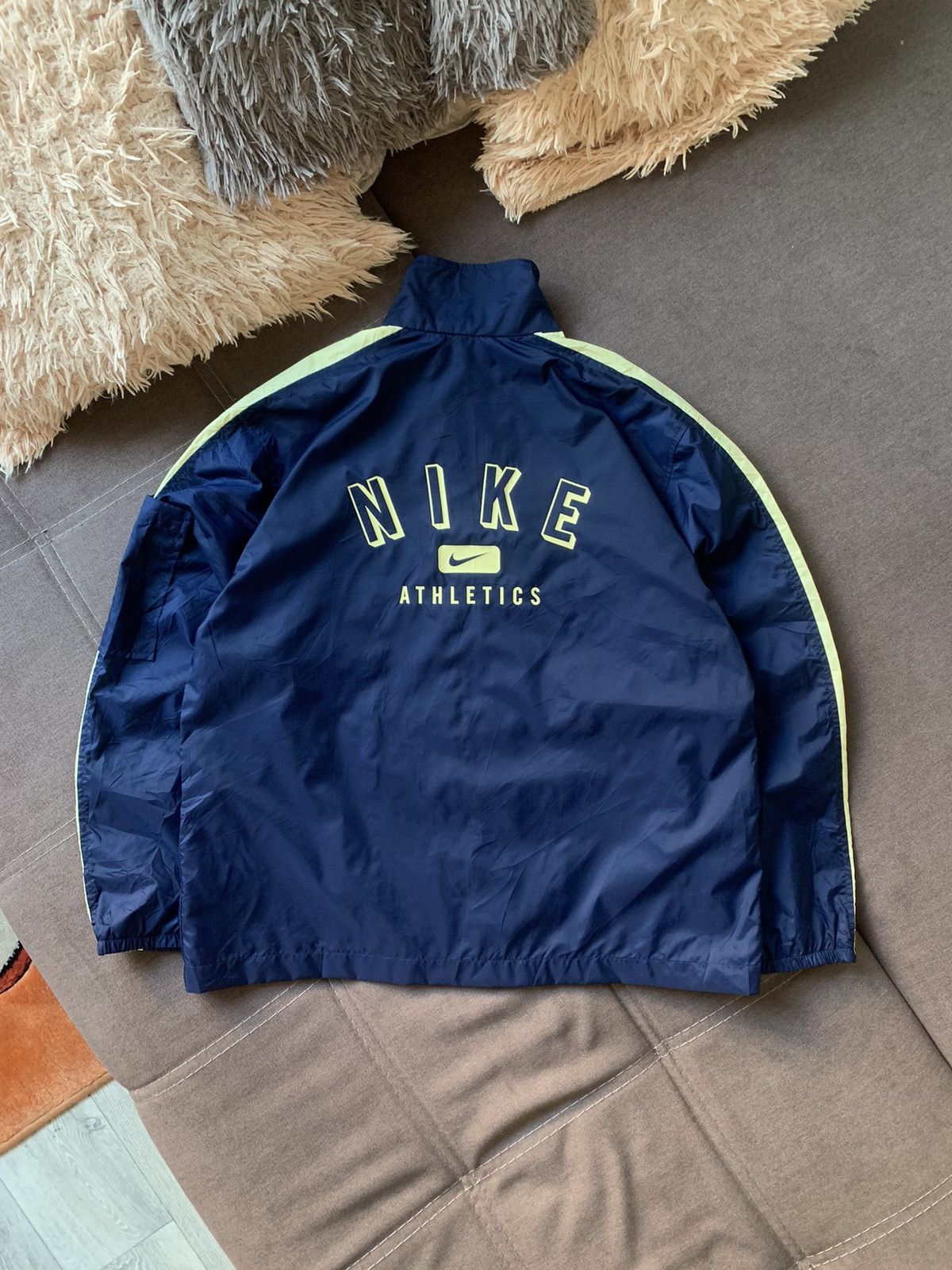 Nike Vintage Nike Athletic Y2K Nylon Light Jacket Navy big logo Size M / US 6-8 / IT 42-44 - 2 Thumbnail