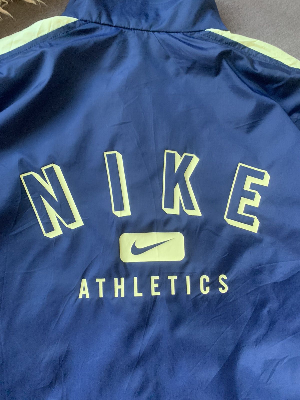 Nike Vintage Nike Athletic Y2K Nylon Light Jacket Navy big logo Size M / US 6-8 / IT 42-44 - 5 Thumbnail