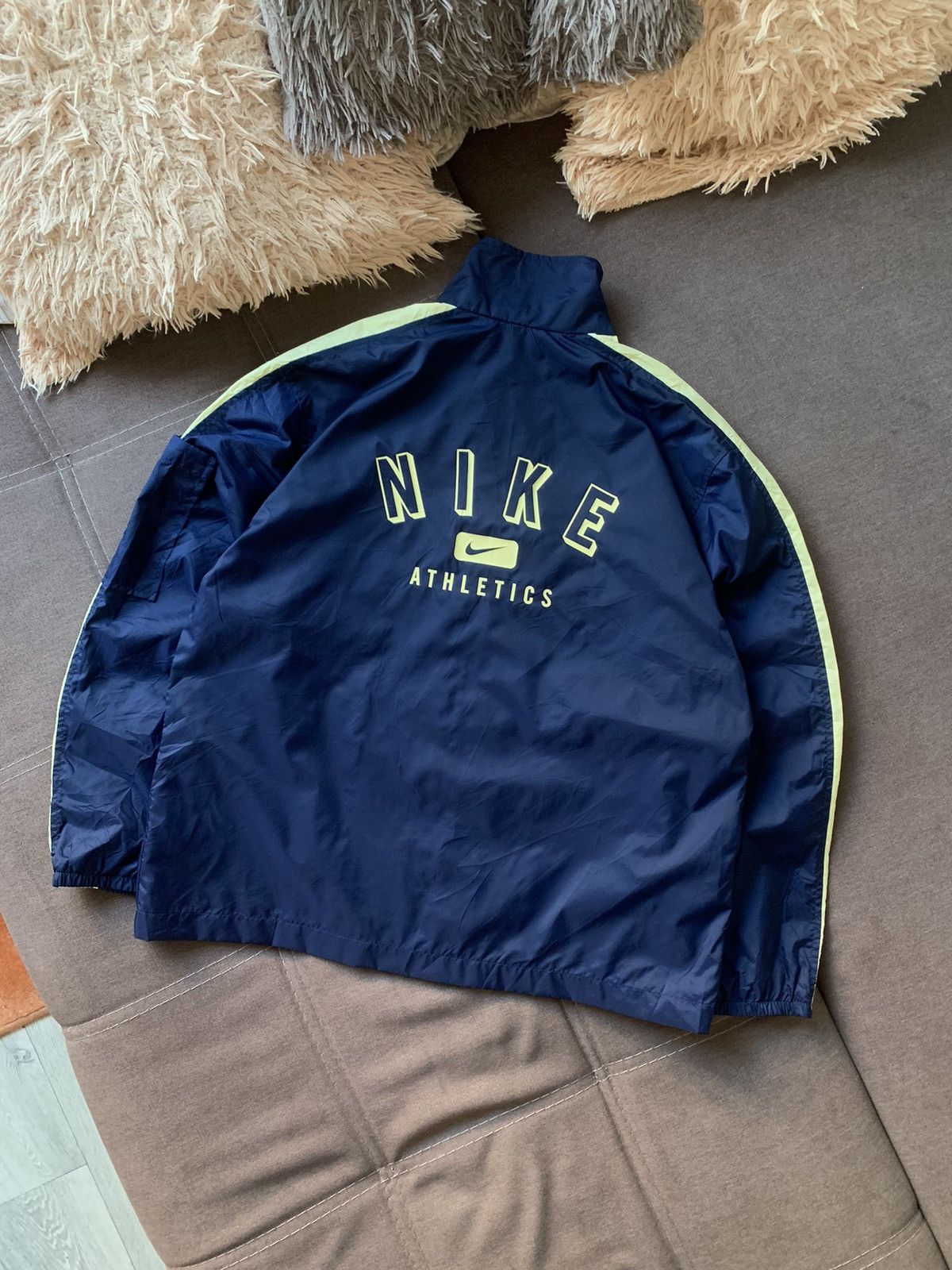 Nike Vintage Nike Athletic Y2K Nylon Light Jacket Navy big logo Size M / US 6-8 / IT 42-44 - 3 Thumbnail