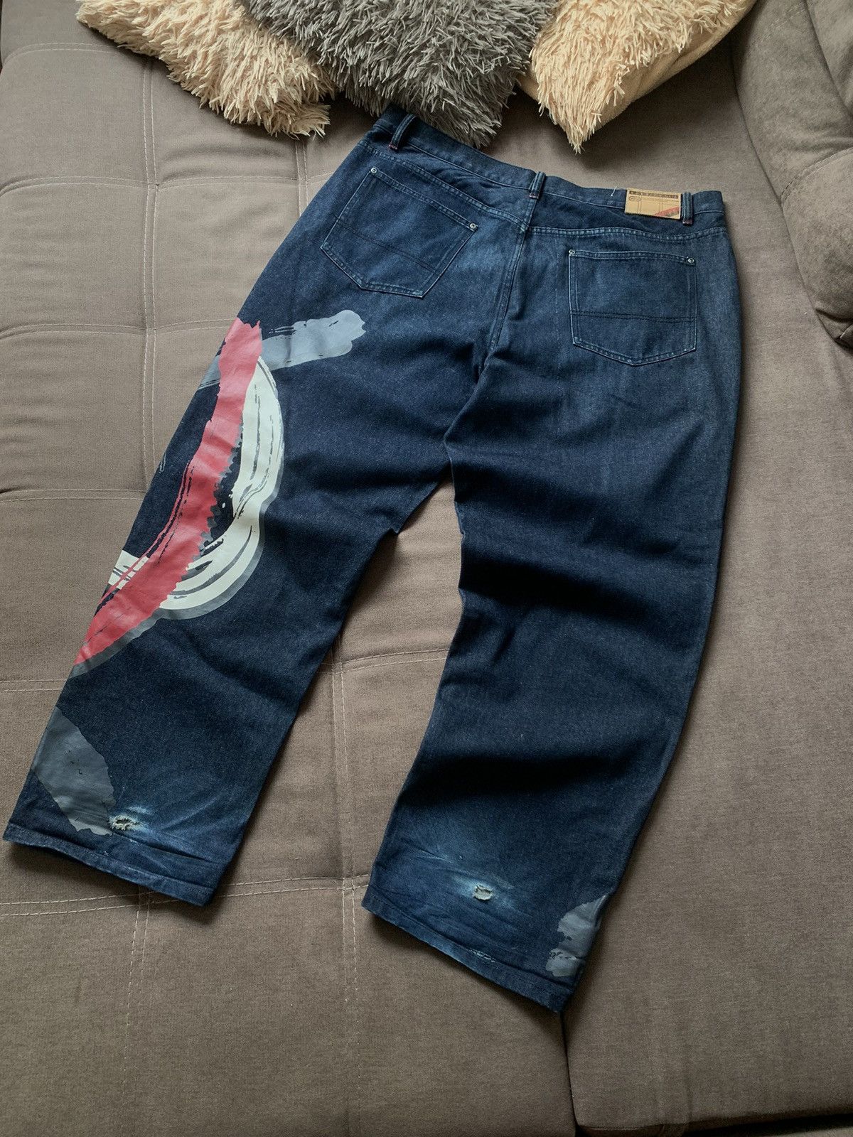Ecko Unltd. Vintage Ecko Park Brushstroke Limited Edition Baggy Jeans Size US 40 / EU 56 - 2 Thumbnail