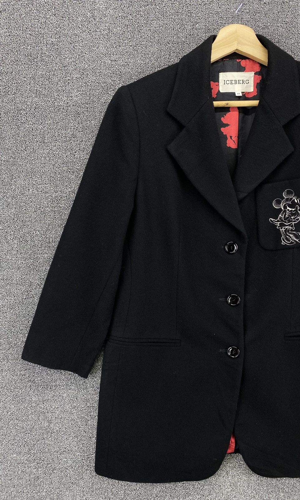 Iceberg Vintage Iceberg x Disney Mickey Mouse Wool Coat Long Jacket Size M / US 6-8 / IT 42-44 - 4 Thumbnail