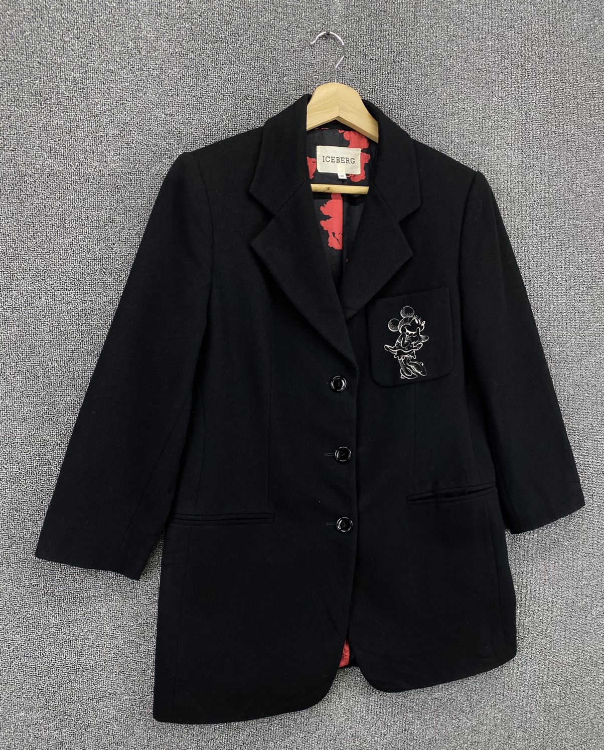 Iceberg Vintage Iceberg x Disney Mickey Mouse Wool Coat Long Jacket Size M / US 6-8 / IT 42-44 - 2 Thumbnail