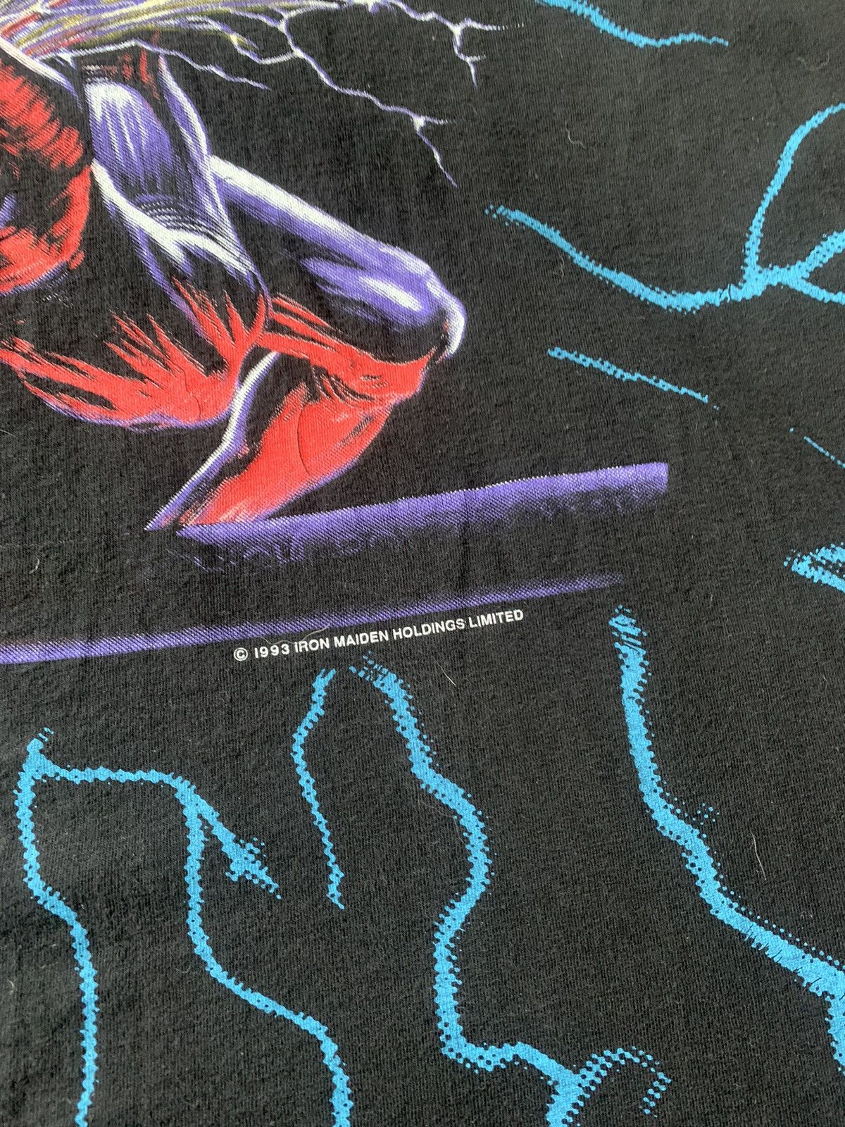 Iron Maiden Rare Iron Maiden Overprint Vintage T-Shirt 90’ Size US XL / EU 56 / 4 - 7 Thumbnail