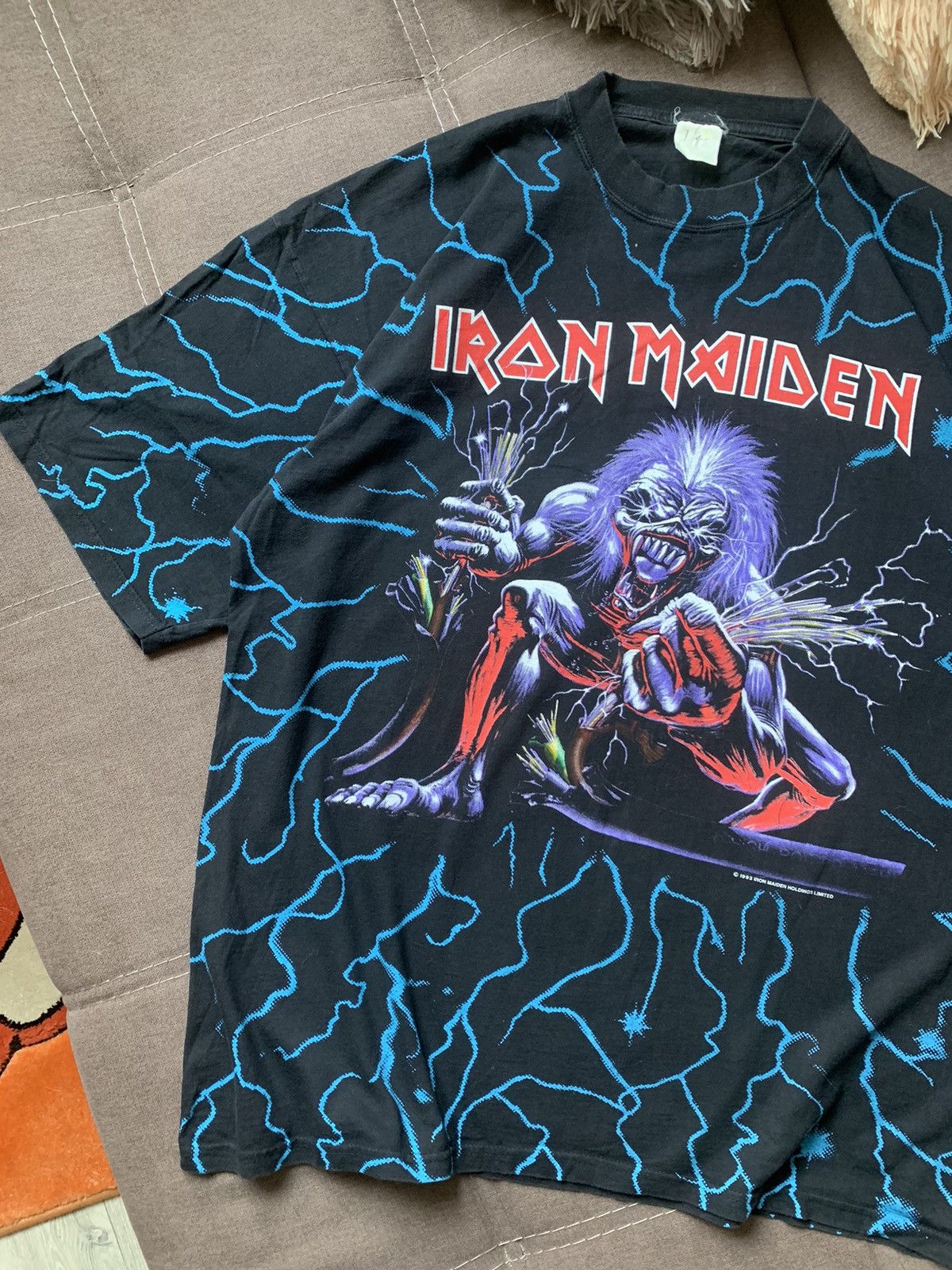 Iron Maiden Rare Iron Maiden Overprint Vintage T-Shirt 90’ Size US XL / EU 56 / 4 - 2 Thumbnail