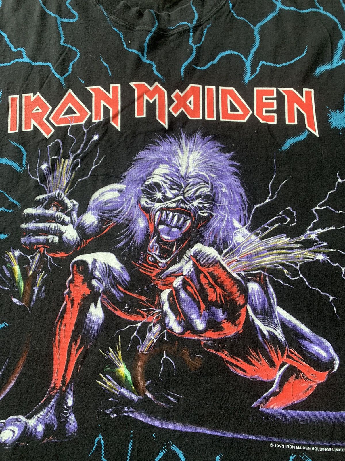 Iron Maiden Rare Iron Maiden Overprint Vintage T-Shirt 90’ Size US XL / EU 56 / 4 - 6 Thumbnail