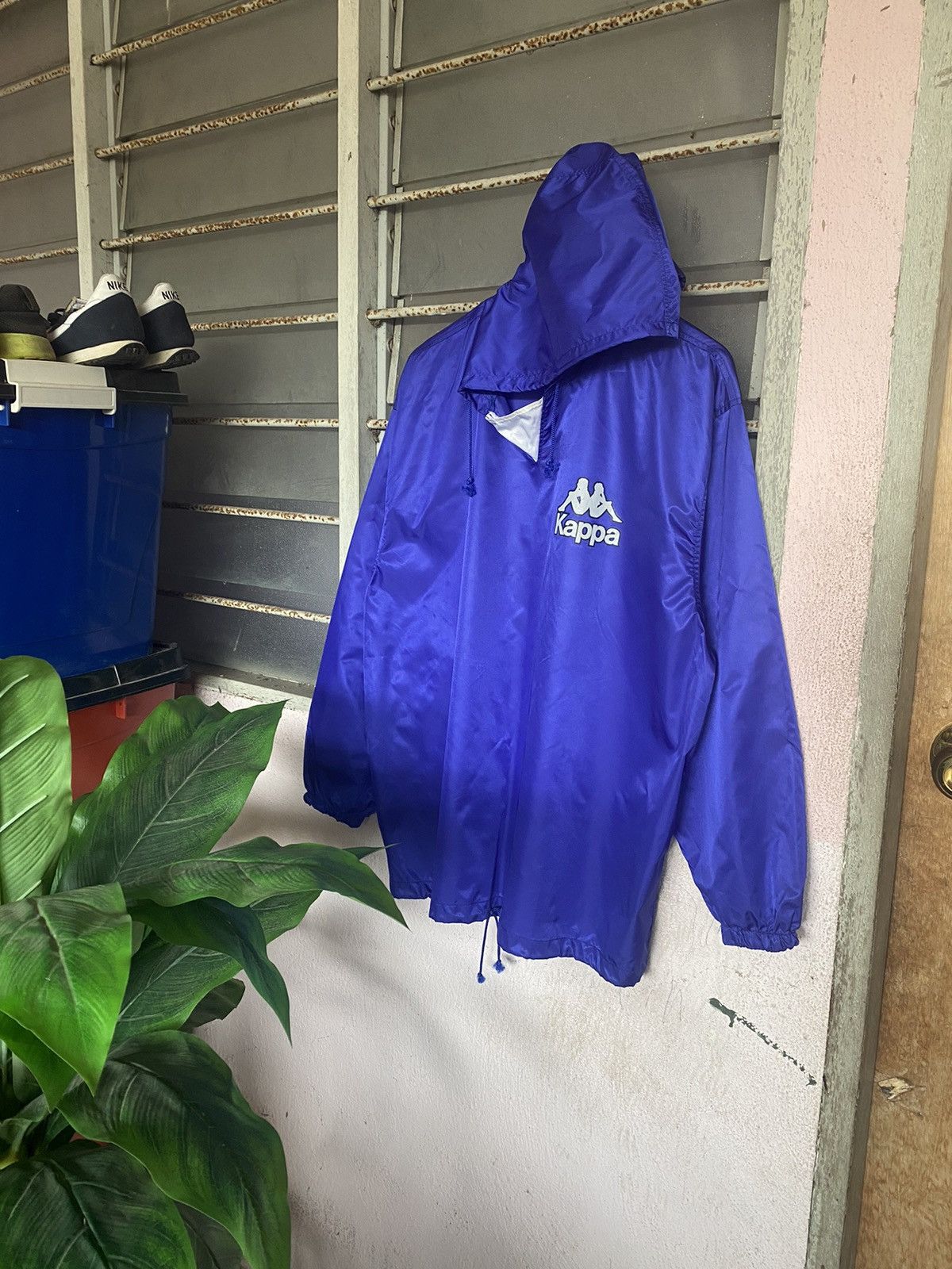 image of Steals Vintage Kappa Big Logo Raincoat in Blue, Men's (Size Large)