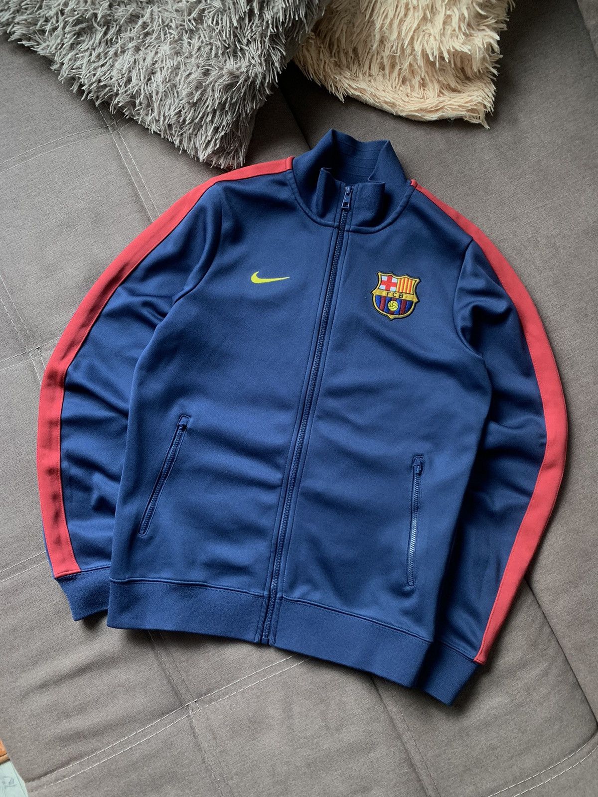 Nike Vintage Nike Fc Barcelona Track Top Zip Big Logo Barca S Grailed