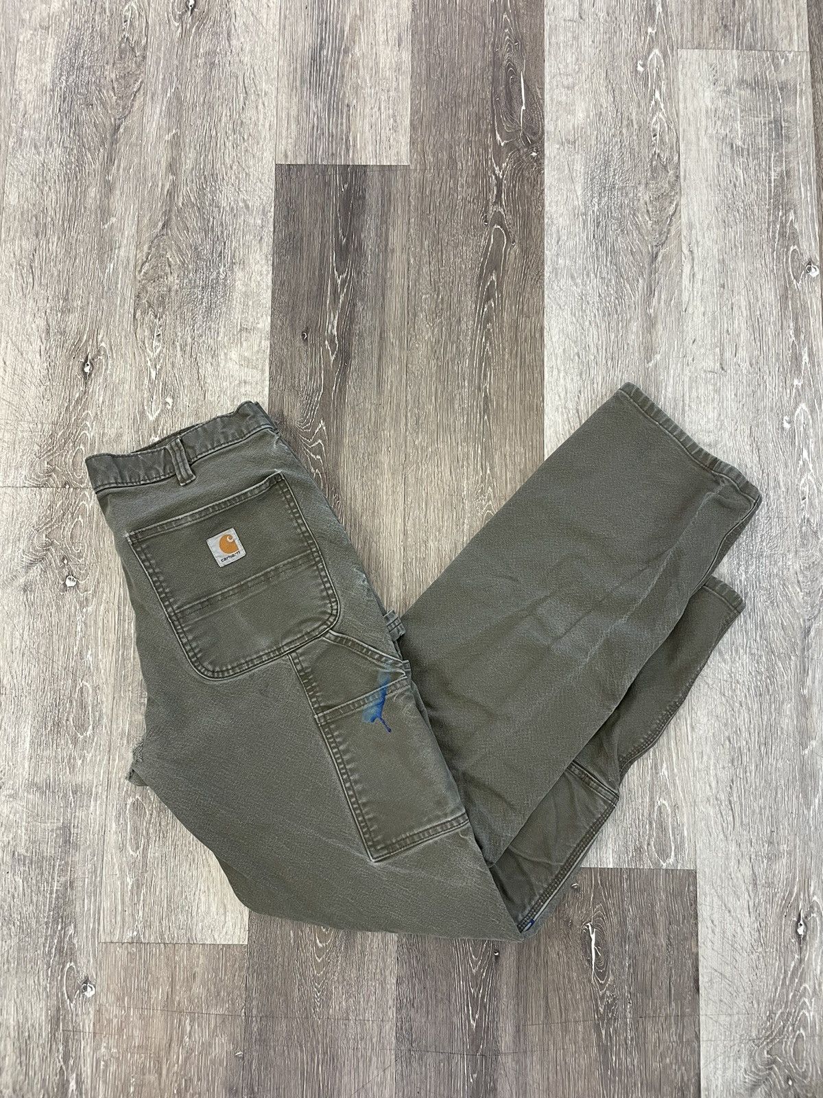 Carhartt Olive Green Carhartt Double Knees Grailed