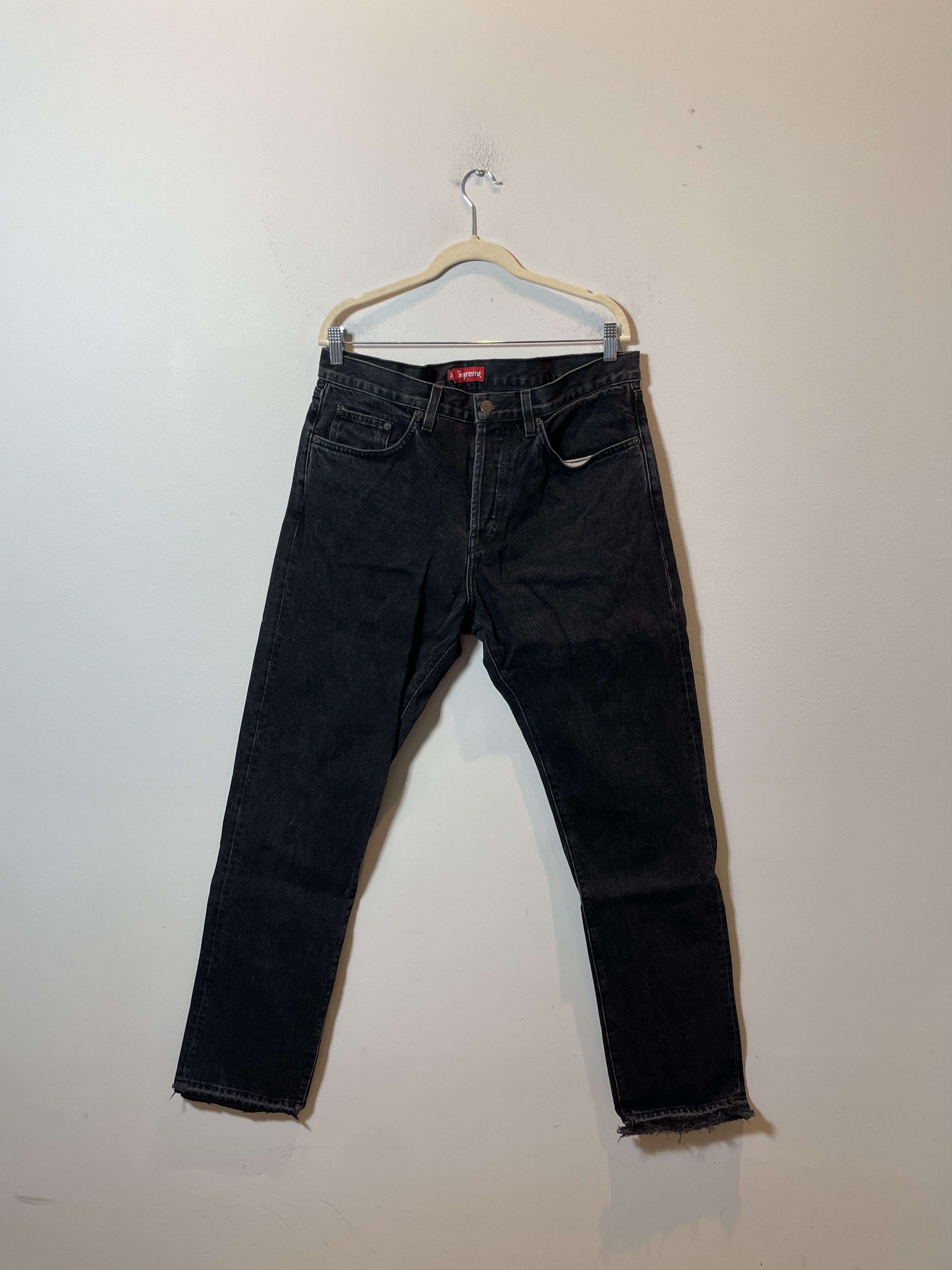 Supreme Slim Fit Black Jeans