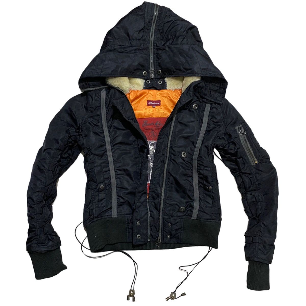 Avirex Vintage Avirex Utility Fur Bomber Bono Jacket Size US S / EU 44-46 / 1 - 1 Thumbnail