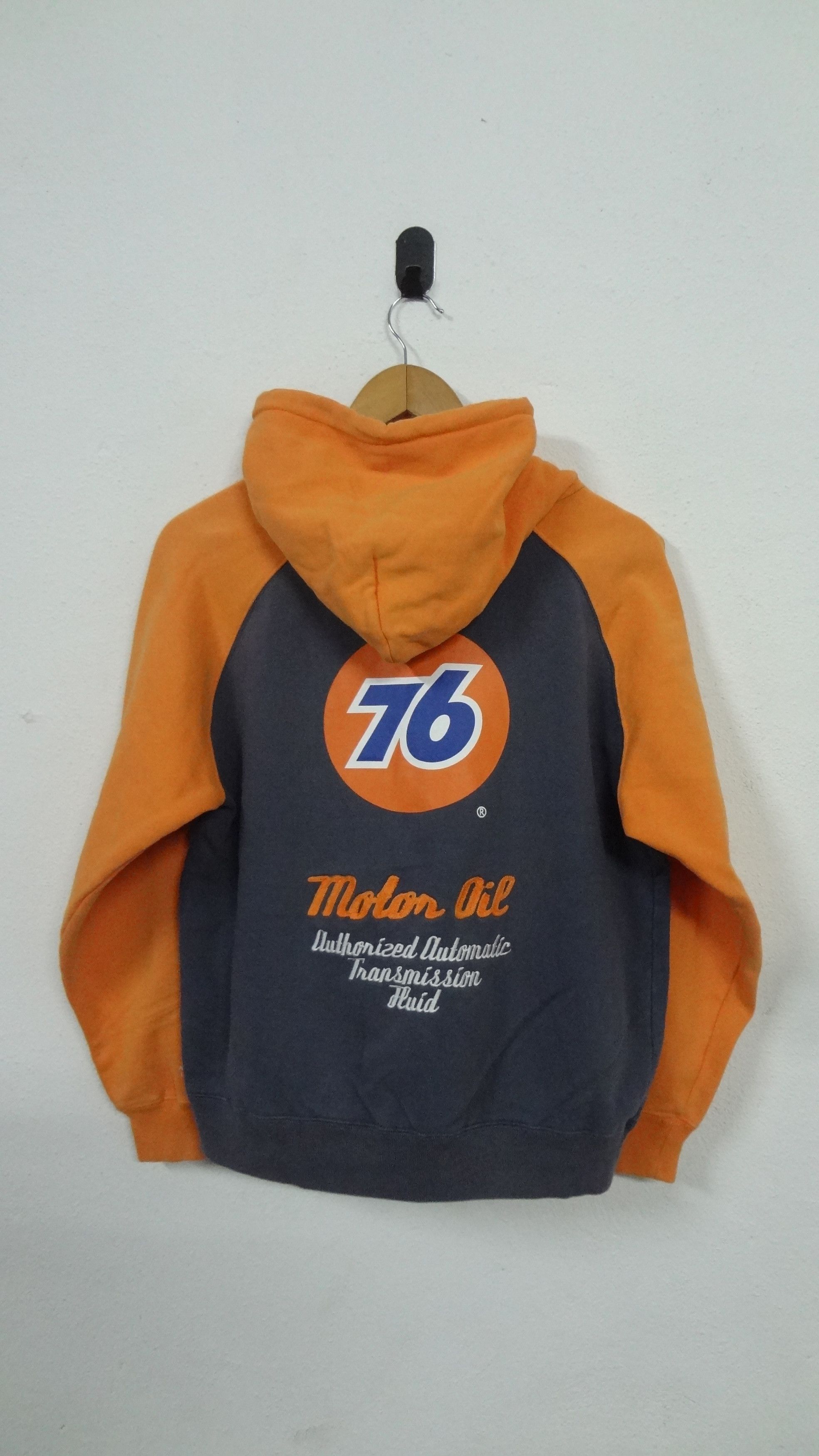 image of Racing Union 76 Lubricants Hoodies M Size Hoodies Big Logo in Orange, Men's