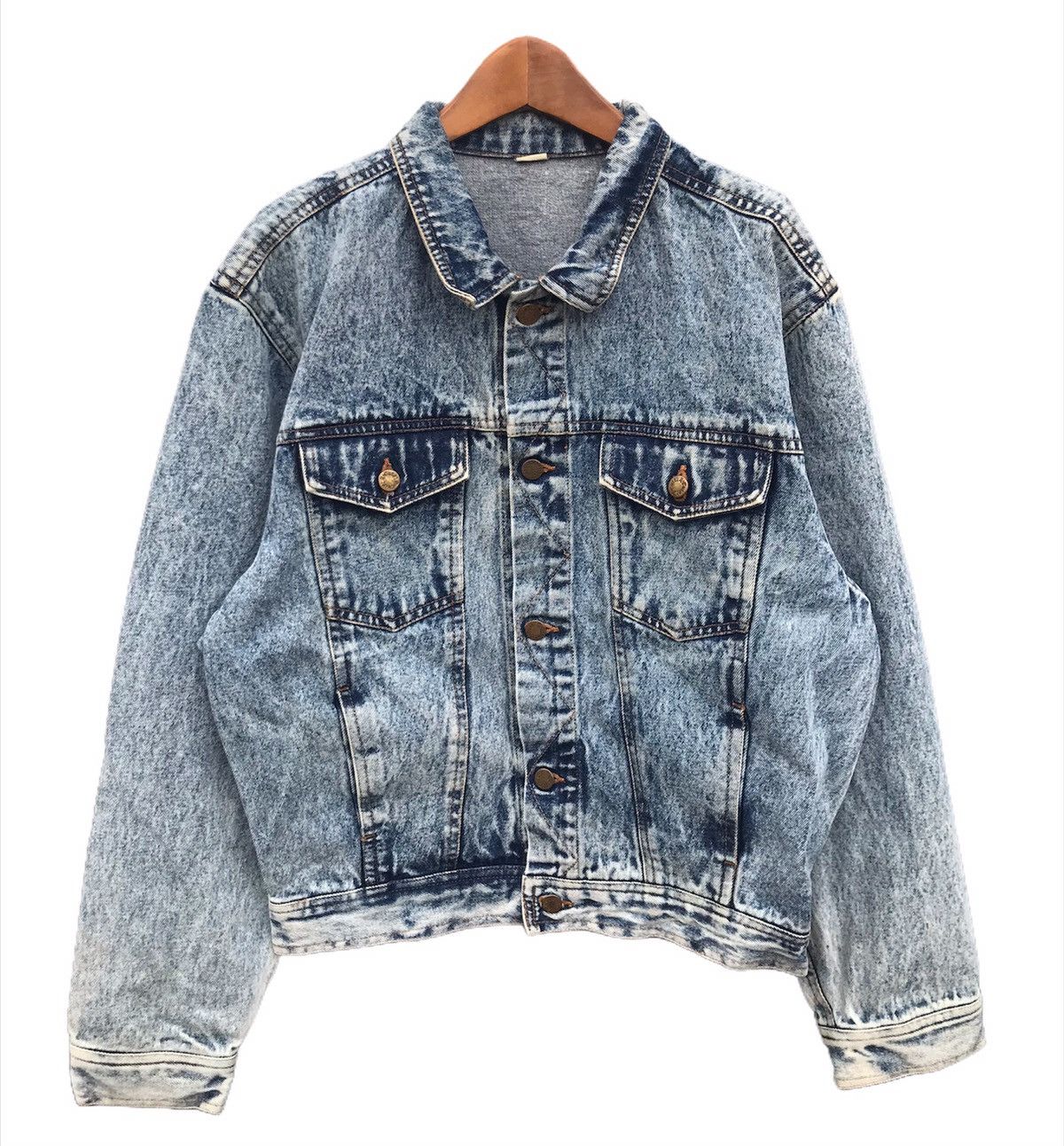 Vintage Cute 2 cute acid wash denim jacket Size US L / EU 52-54 / 3 - 1 Thumbnail