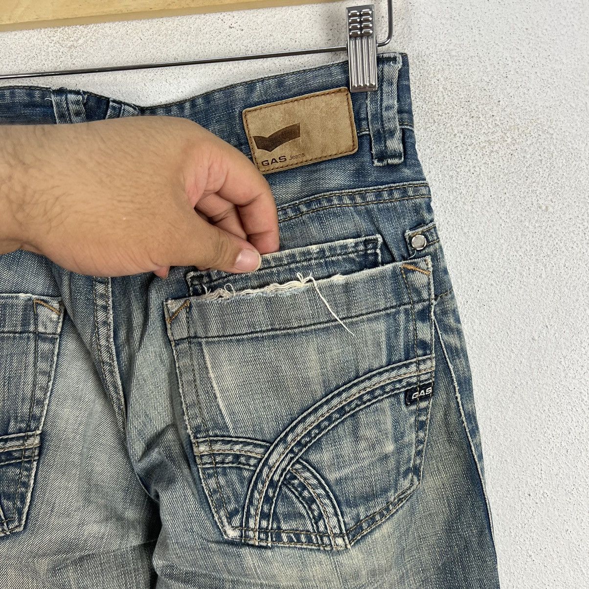 Vintage VINTAGE GAS MADE IN ITALY DISTRESSED DENIM Size US 32 / EU 48 - 10 Thumbnail